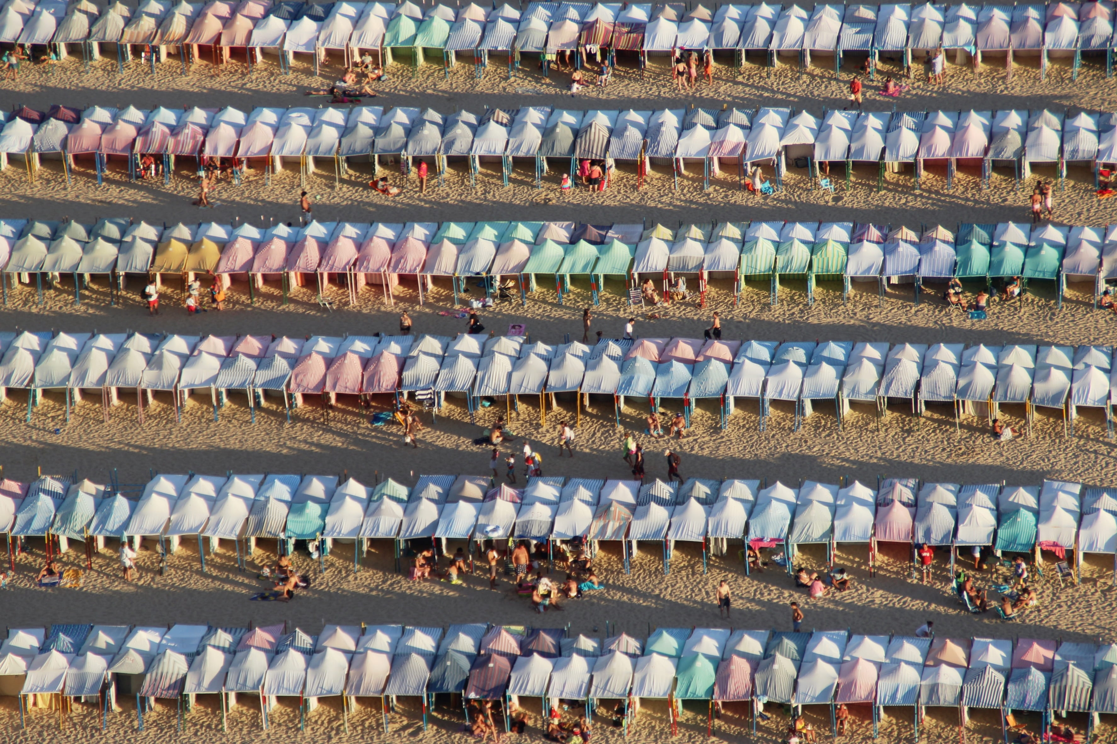 no people, arrangement, nazaré, beach, high angle view, retail, human, hanging, sand, large group of objects, multi colored, search, sea, full frame, order, HD Wallpaper