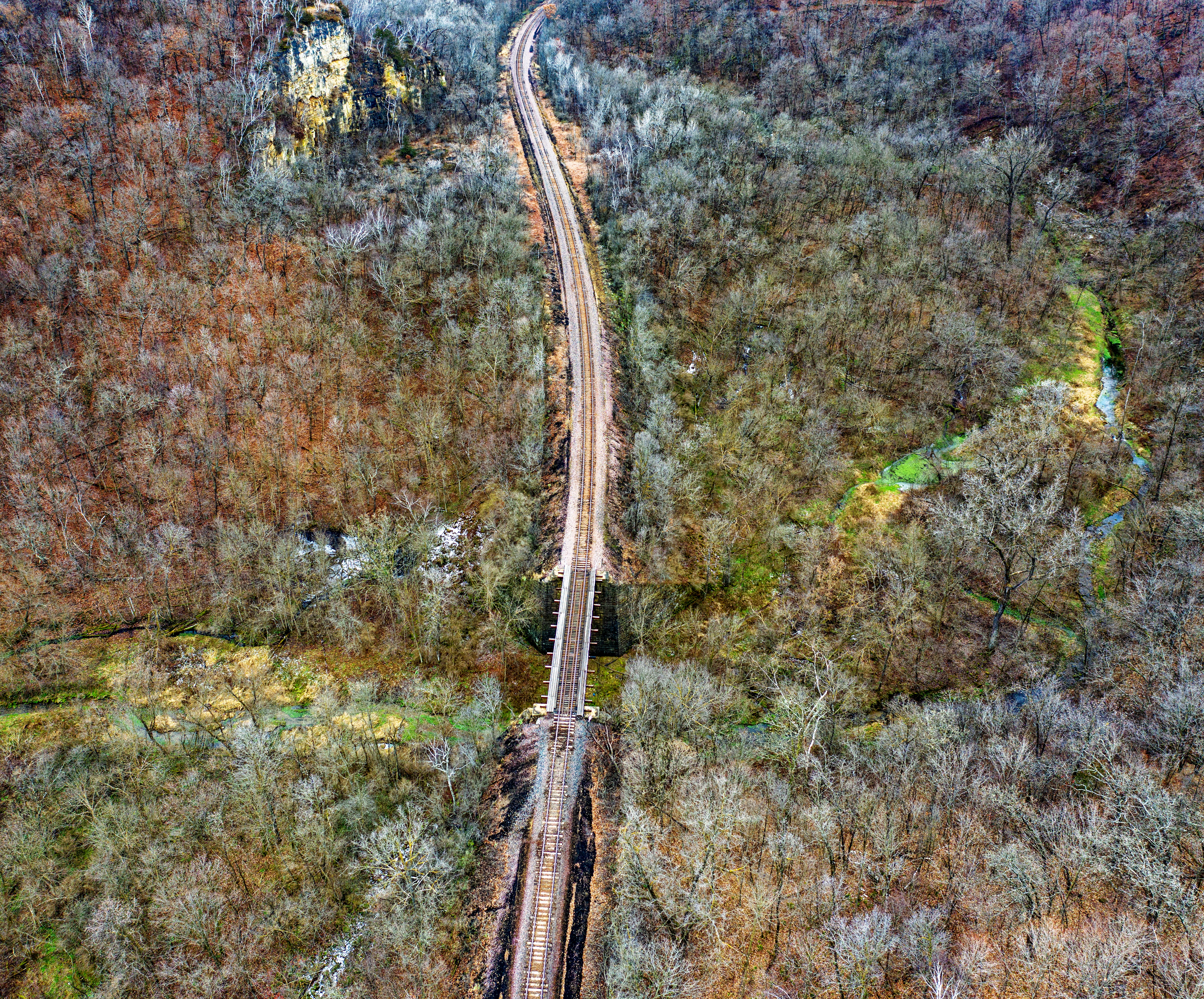 beauty in nature, trees, train, railway, growth, track, colors, tree, non-urban scene, drone footage, railway line, water, outdoors, plant, green, scenics - nature, HD Wallpaper