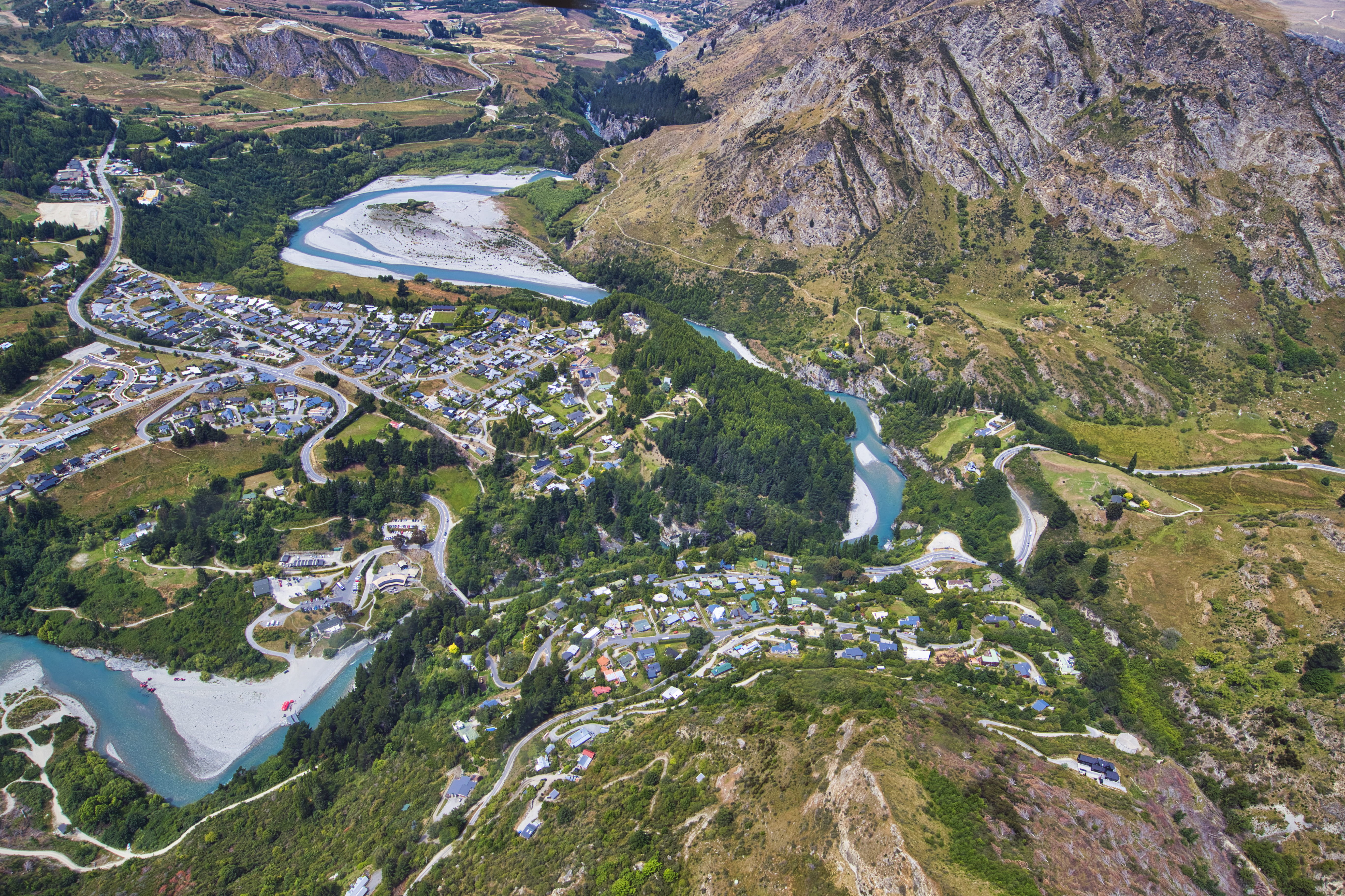 drone footage, roads, urban, daylight, nature, architecture, houses, landscape, mountain, colors, tranquility, mountains, sight, plant, no people, grass, HD Wallpaper