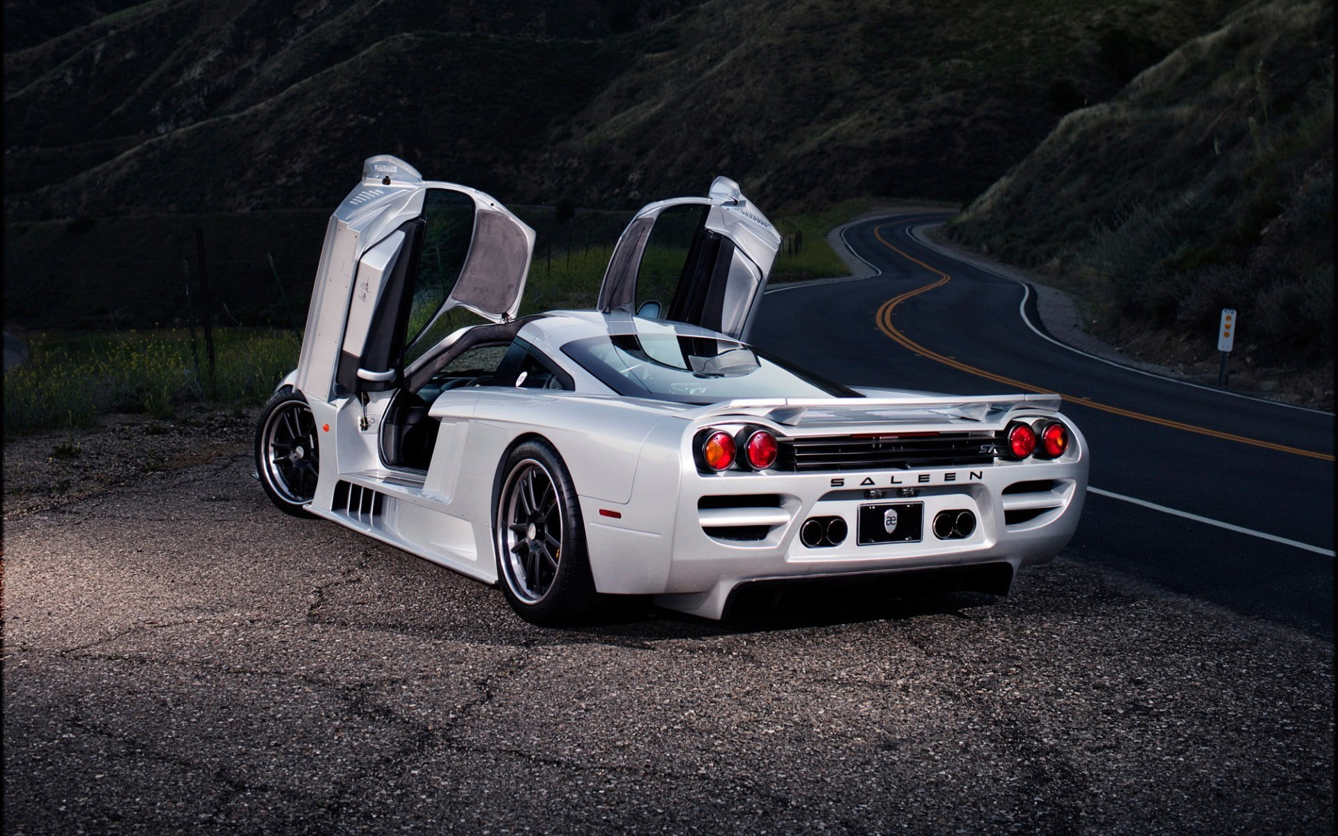 Saleen, 1080P, road, saline, asphalt, mountains, HD Wallpaper
