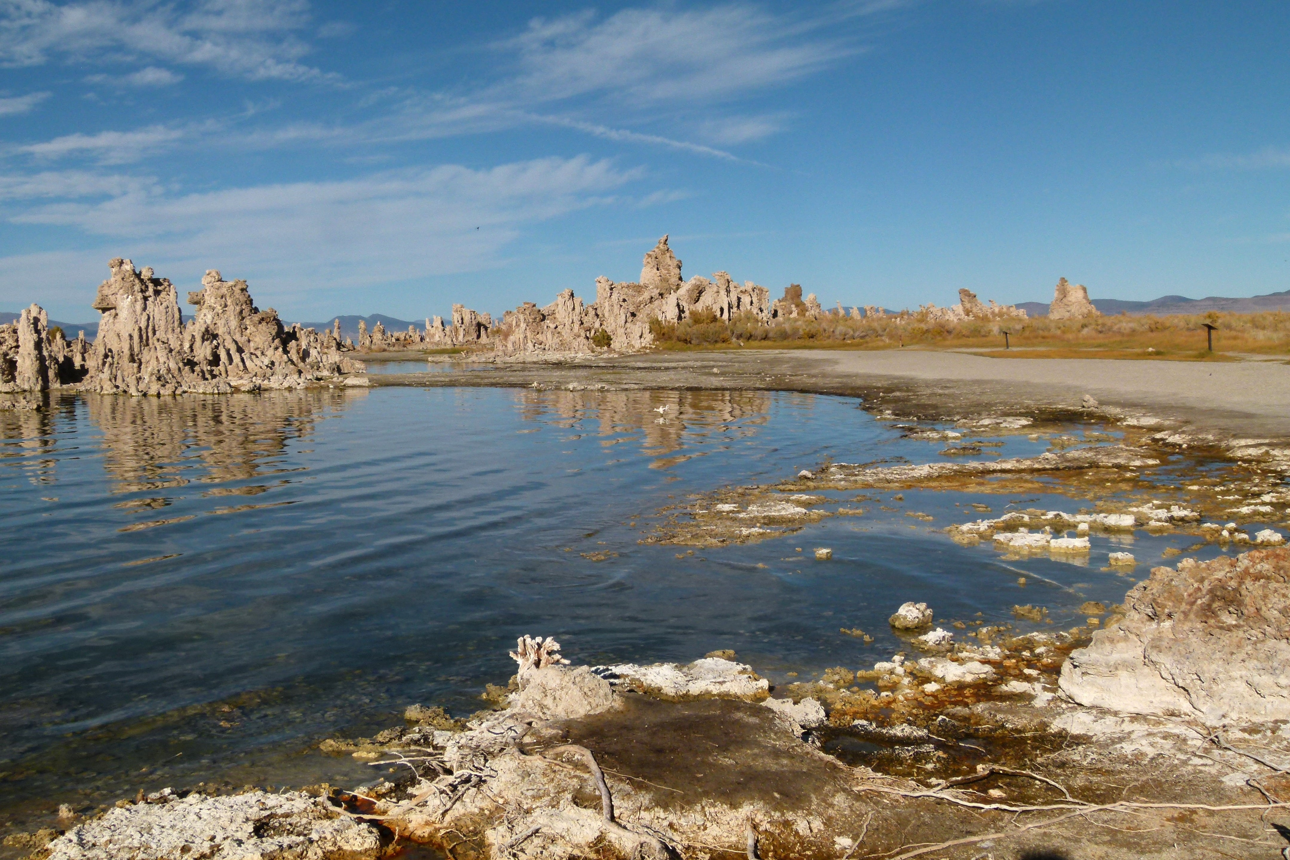 ecosystem, tuff, reflection, non-urban scene, alkaline, usa, sunlight, tourist attraction, california, no people, tranquil scene, day, geology, rock - object, HD Wallpaper