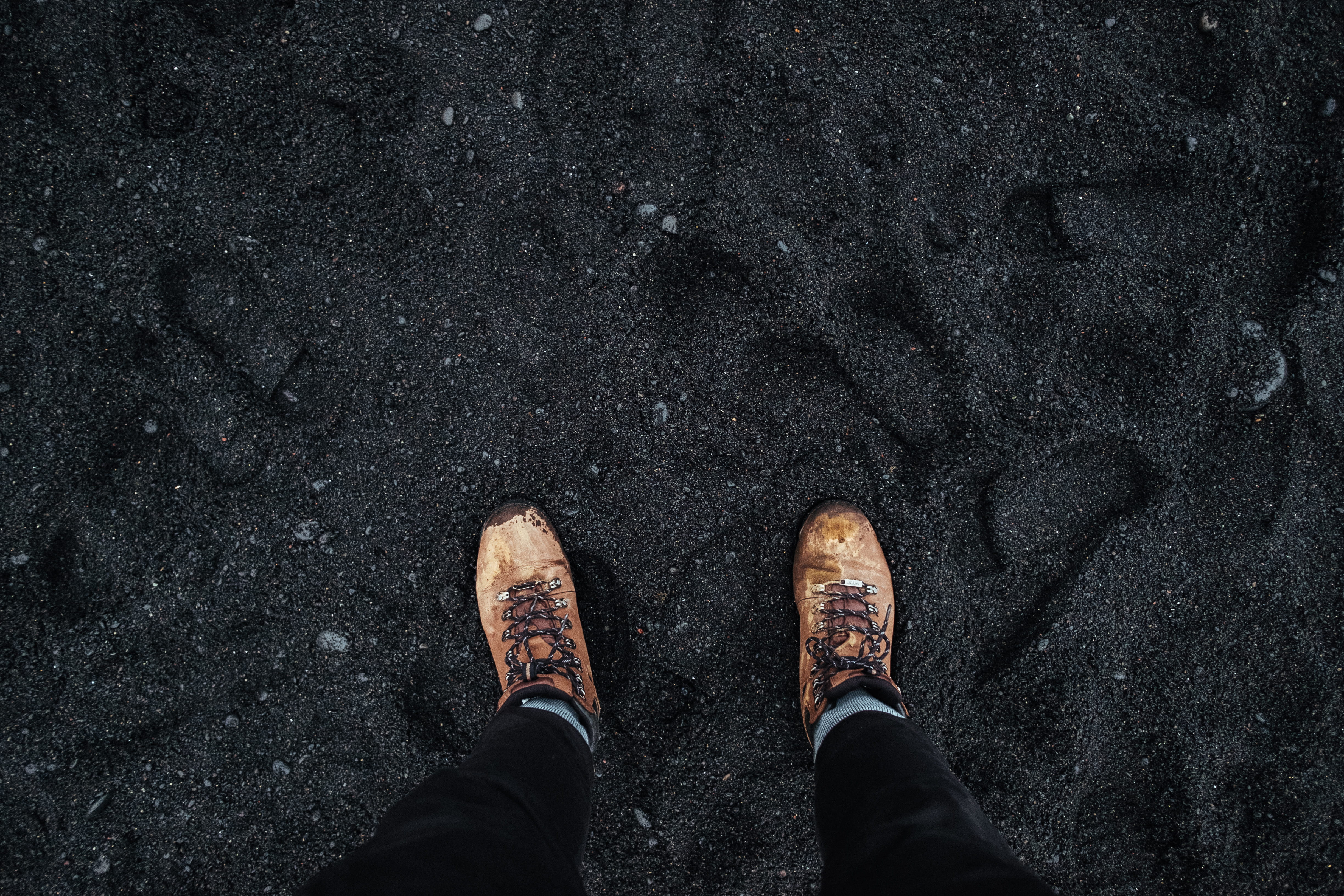 shoes, human body part, personal perspective, city, black, stepping, standing, lifestyles, volcanic, boots, low, high angle view, street, wearing, shoe, HD Wallpaper