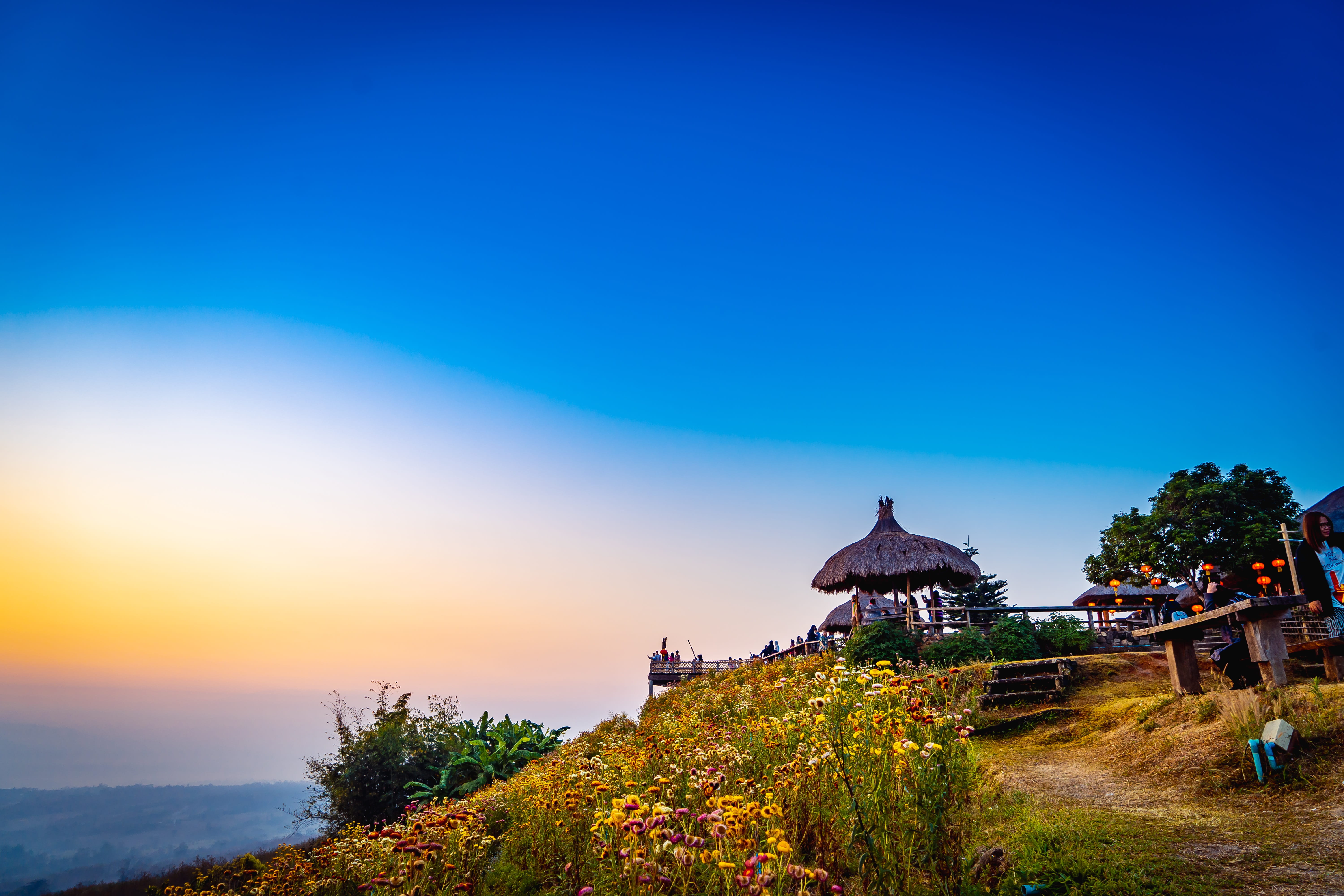 place of worship, beautiful, sky, sunrise, travel destinations, building, religion, pai, spirituality, scenics - nature, belief, outdoors, mountain, no people, HD Wallpaper