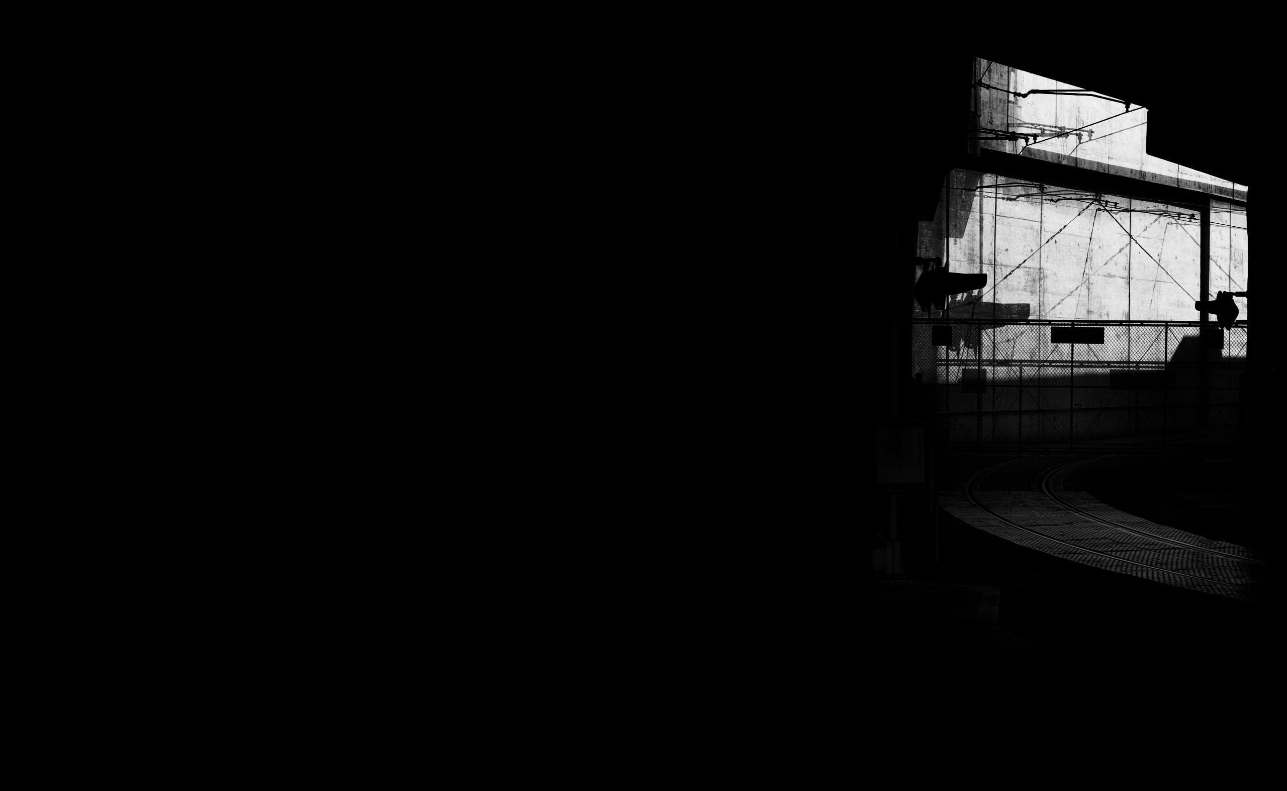 basketball - sport, court, outdoors, nature, architecture, 2K, Black, entrance, sport, copy space, Aero, built structure, mandolux, dark, silhouette, day, HD Wallpaper