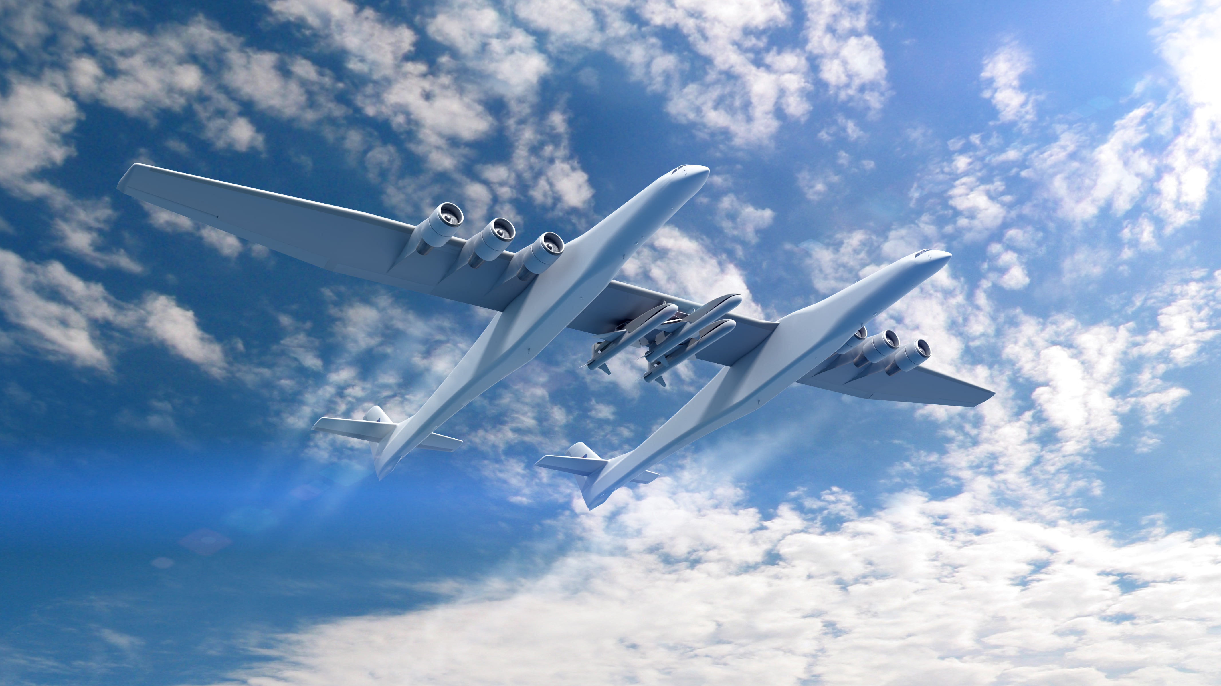 Stratolaunch aircraft, Carrier aircraft, Pegasus XL, 4K, 4K, HD Wallpaper
