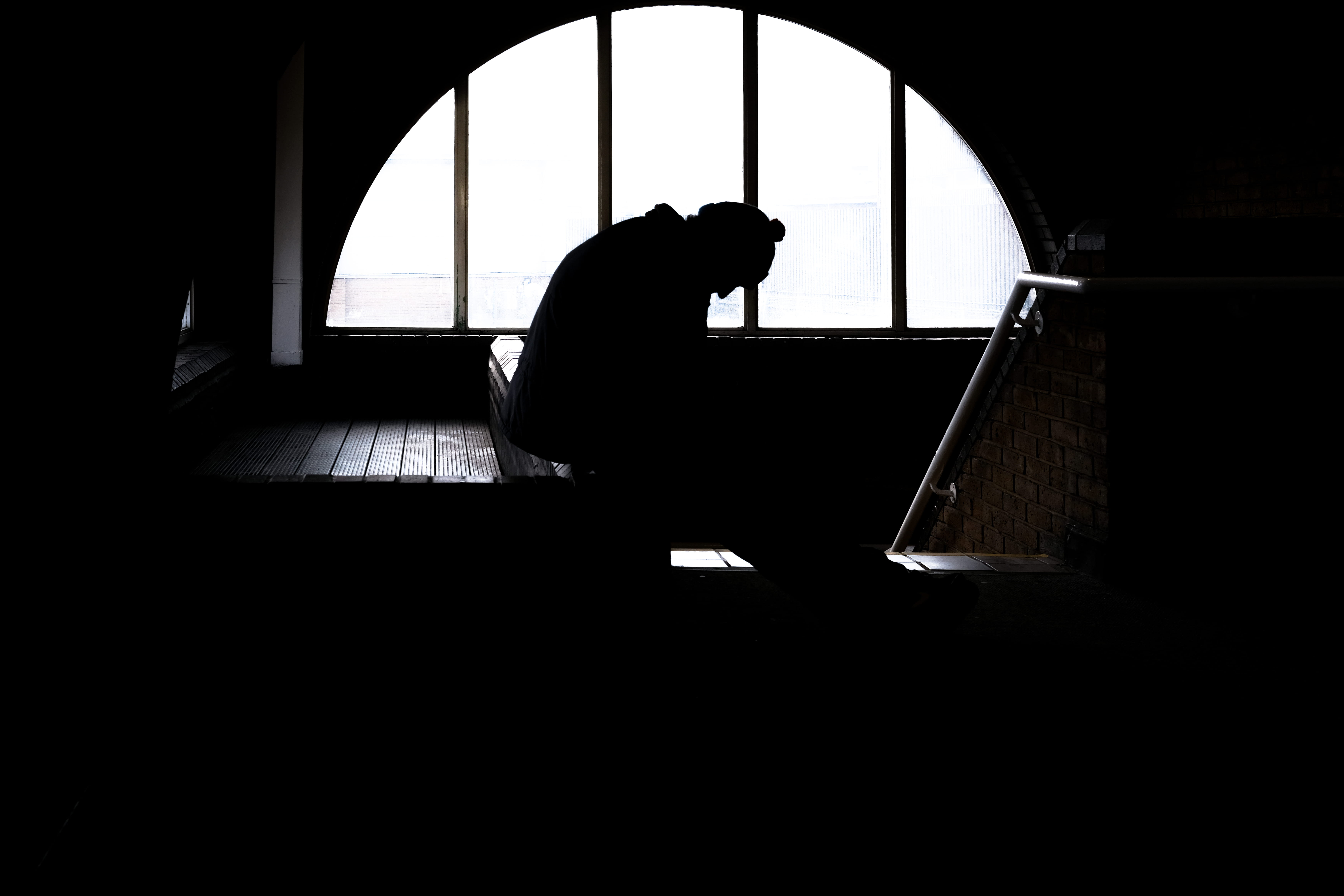 full length, domestic animals, silhouette, animal, one person, window, dog, architecture, musician, vertebrate, day, leisure activities, porthole, pianist, HD Wallpaper