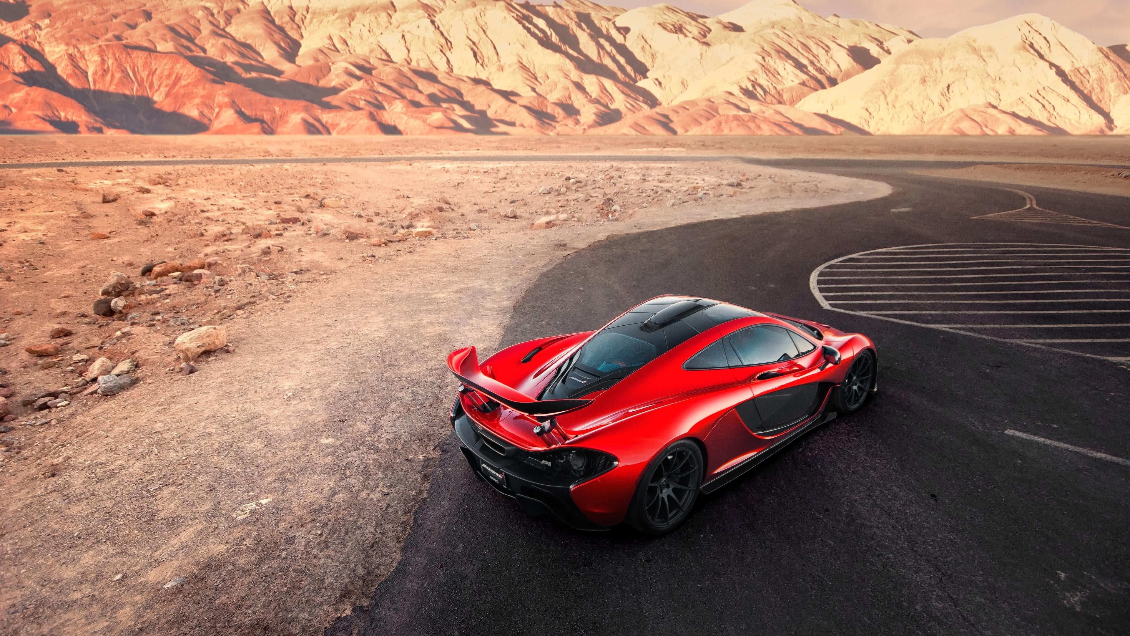 high angle view, mode of transportation, national park, vehicle, 4K, nature, rock - object, road, motor vehicle, scenics - nature, red, automotive design, HD Wallpaper