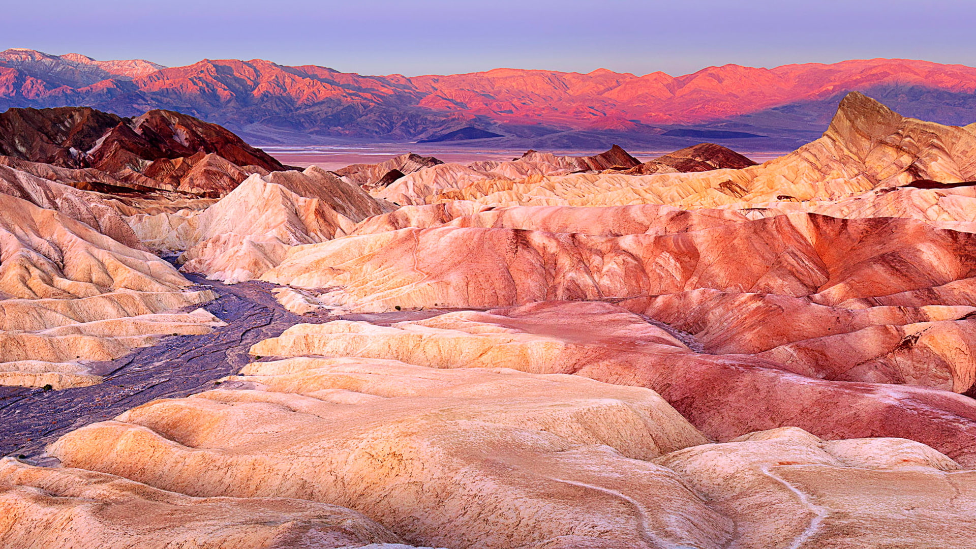 physical geography, Death, nature, barren, no people, travel destinations, California, tranquility, outdoors, landscape, Zabriskie, Point, solid, land, HD Wallpaper