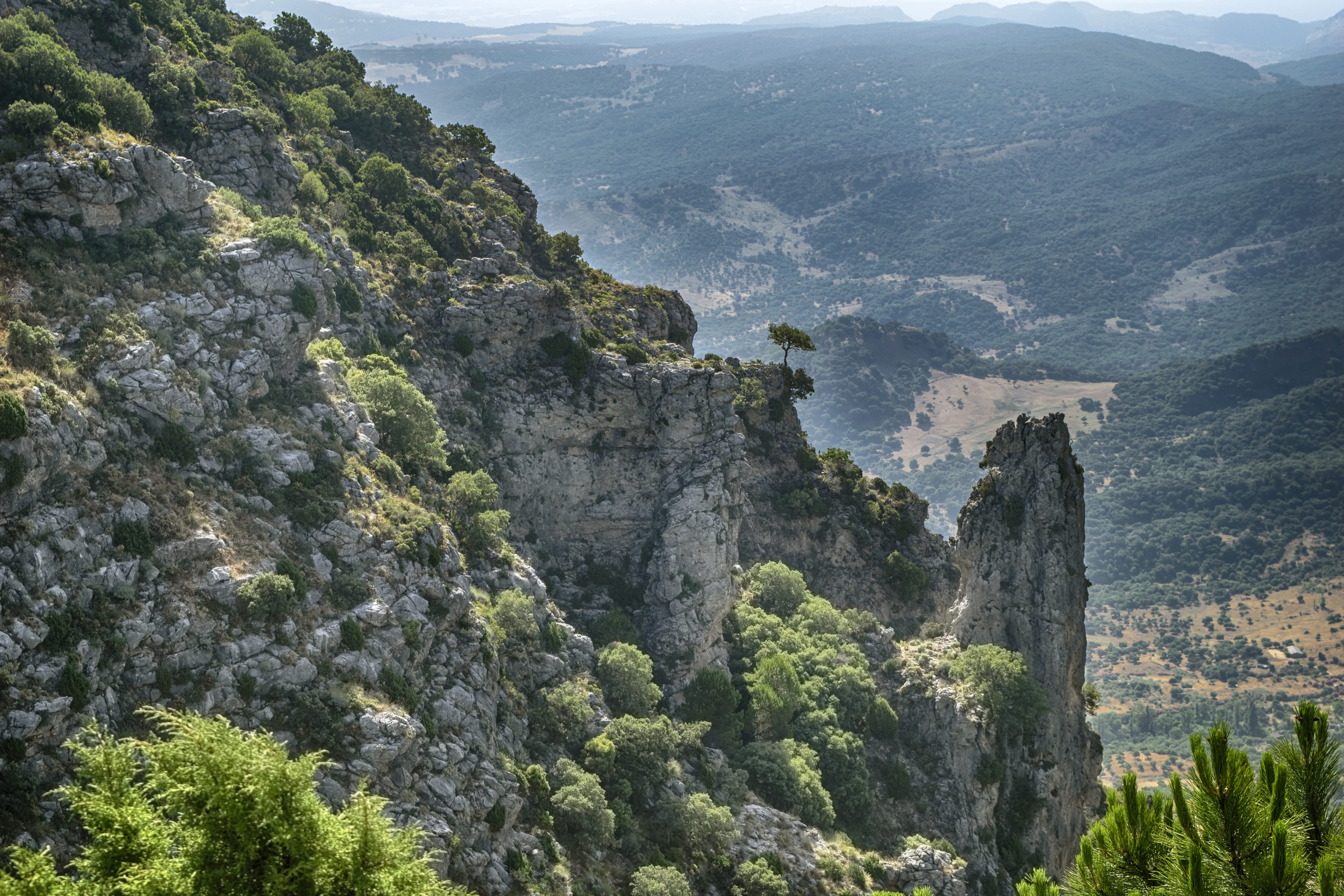 no people, rock formation, spain, tranquil scene, peak, scenics - nature, hiking, beauty in nature, rock - object, mountain, tree, 5K, mountain range, HD Wallpaper