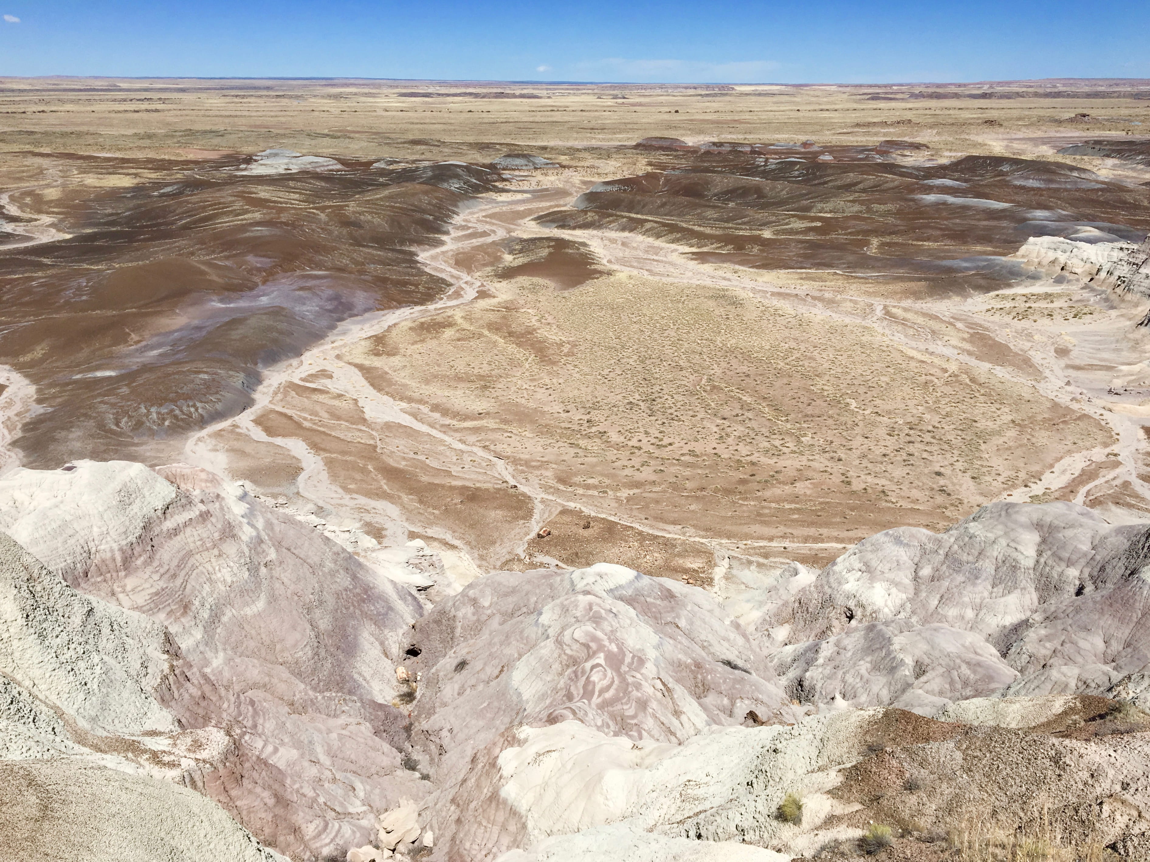 petrified forest national park, land, 2K, non-urban scene, desert, formation, climate, no people, tranquility, landscape, outdoors, rock - object, nature, HD Wallpaper