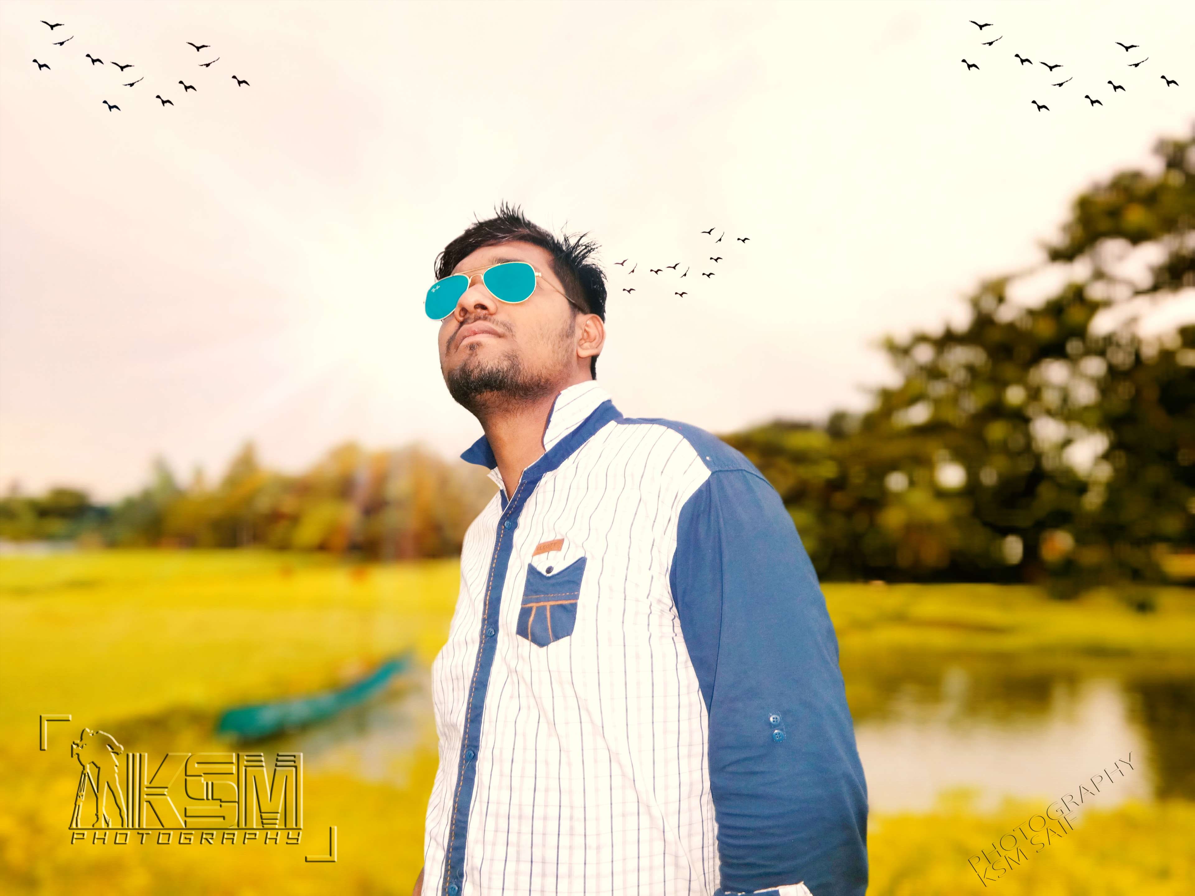 leisure activity, facial hair, glasses, young adult, water, nature, one person, outdoors, fashion, sunglasses, waist up, young men, designer ksm saif, real people, HD Wallpaper