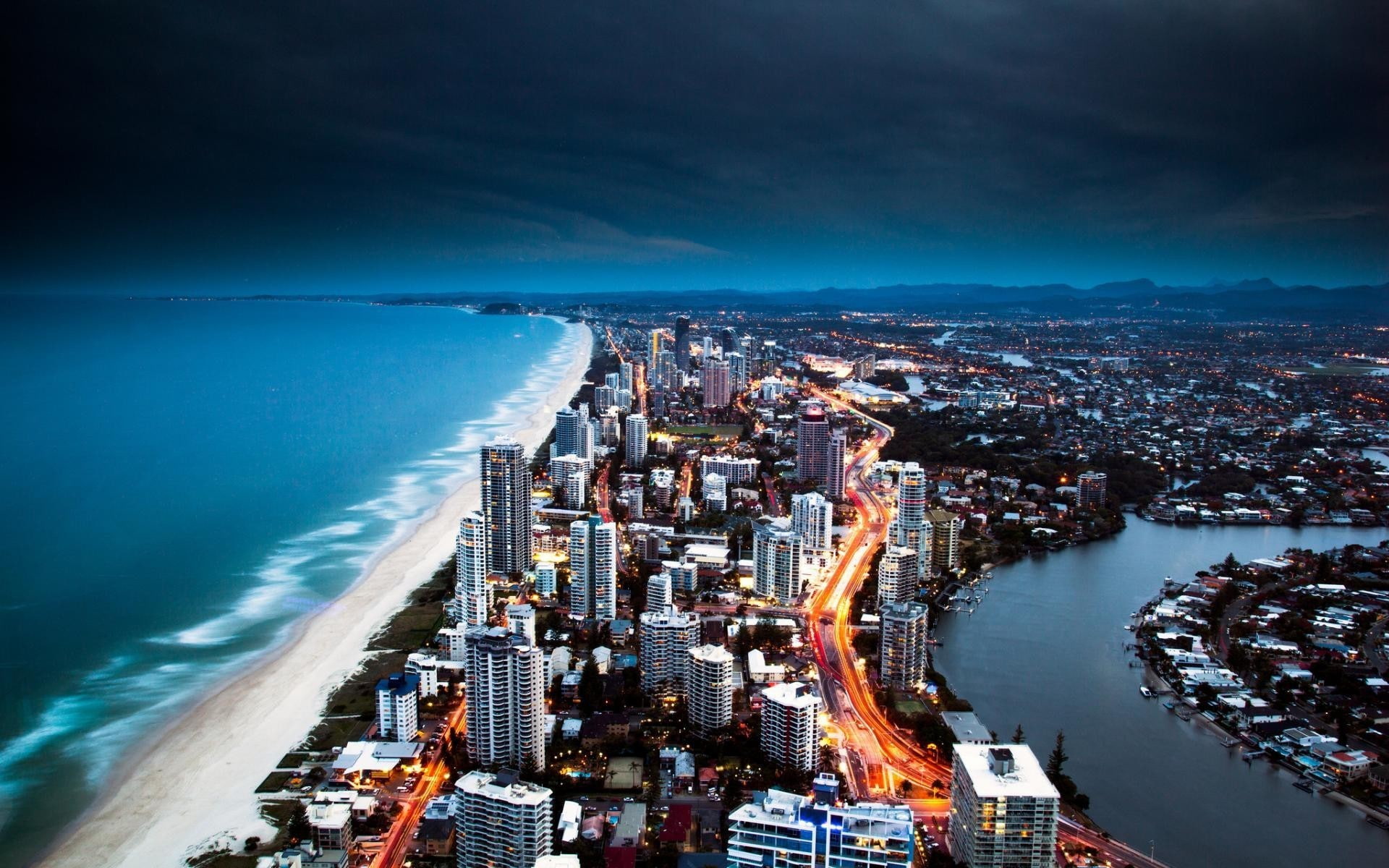 city, building, photography, cityscape, Gold Coast, Australia, 1080P, HD Wallpaper