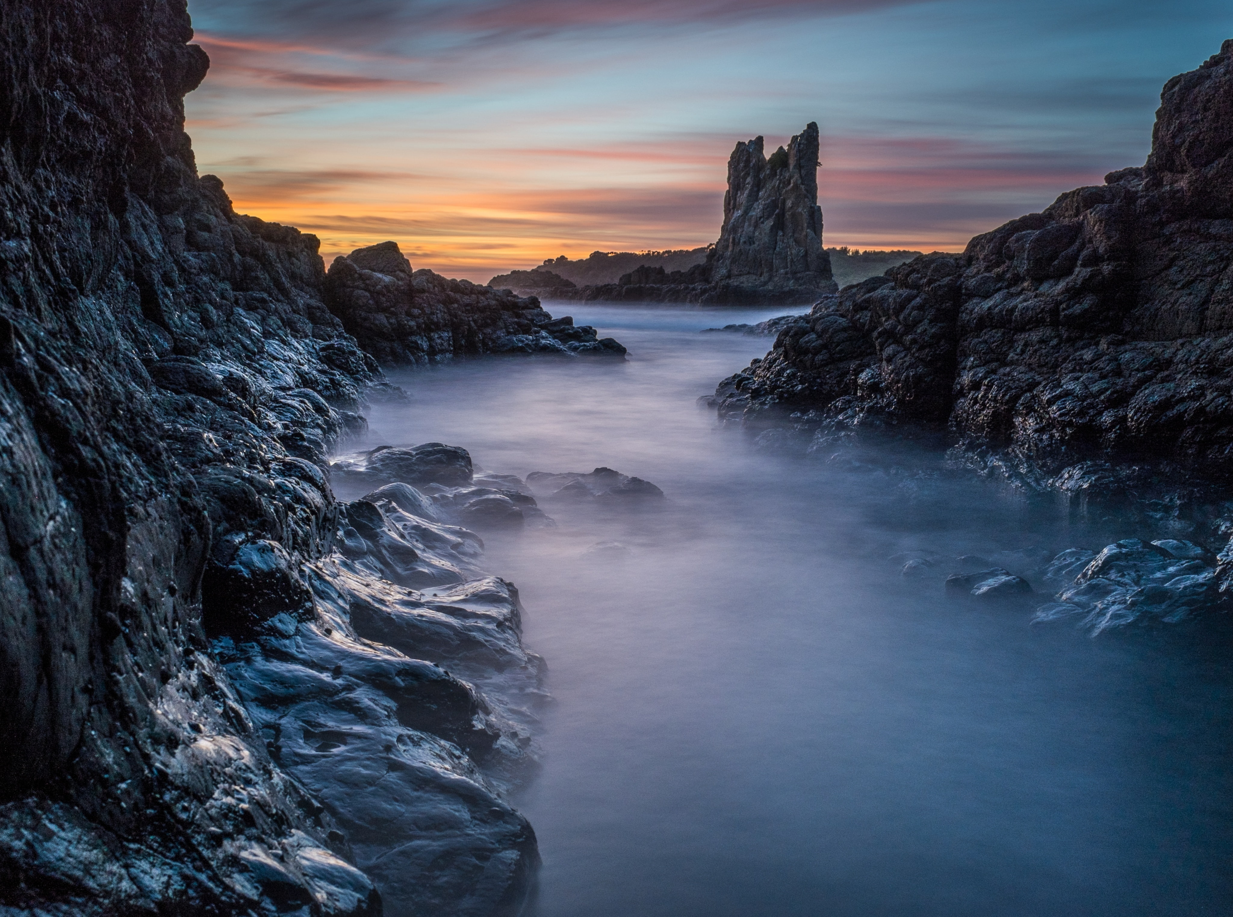  Rocks, blurred motion, solid, mountain, tranquility, cloud - sky, nature, outdoors, scenics - nature, longexposure, beach, no people, environment, HD Wallpaper