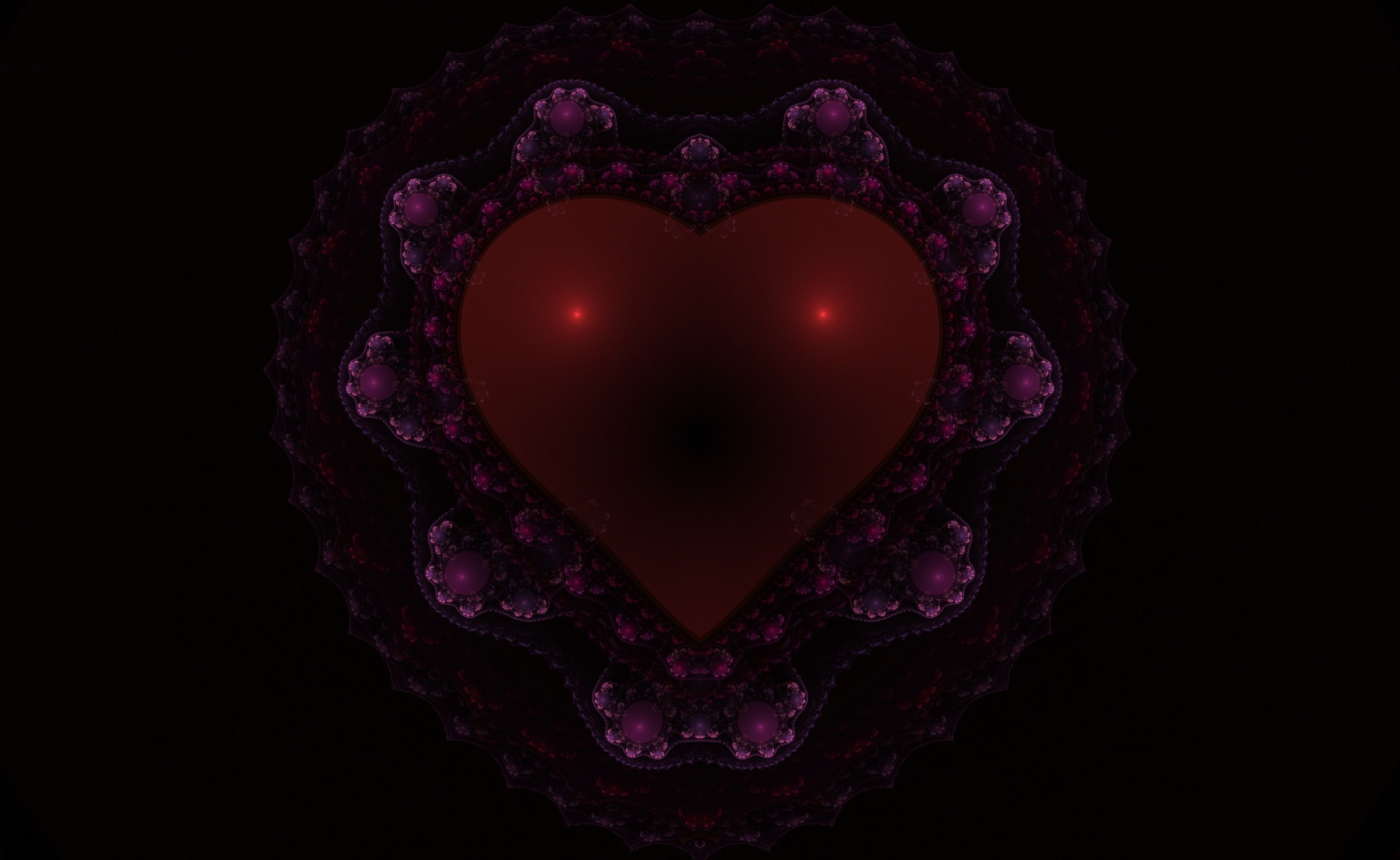 valentines day - holiday, Abstract, lace, illuminated, apophysis, positive emotion, shape, love, creativity, studio shot, black background, heart, pink color, HD Wallpaper