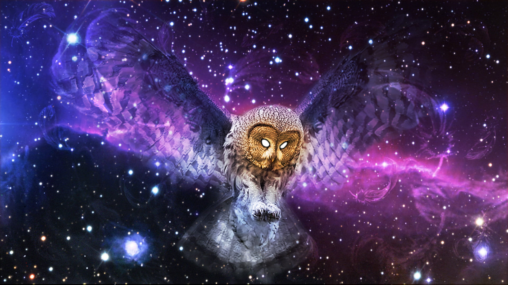 astrology, purple, outdoors, shape, style, icon, stars, graphic, star, fantasy, galaxy, animal wildlife, 1080P, celebration, nature, illuminated, HD Wallpaper