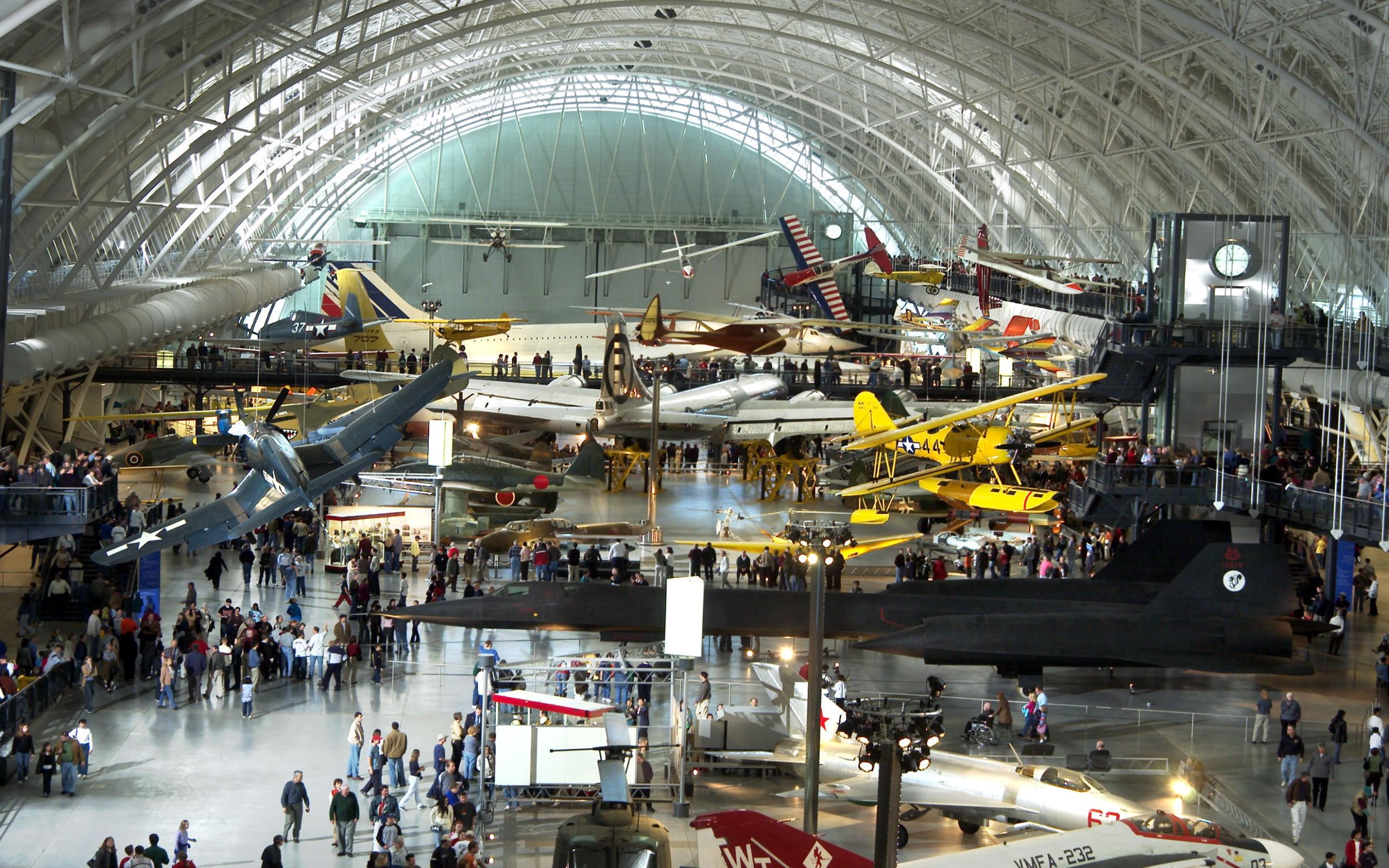 aircraft, museum, national air and space museum, aviation, boeing, hangar, aircraft planes, 2K, HD Wallpaper