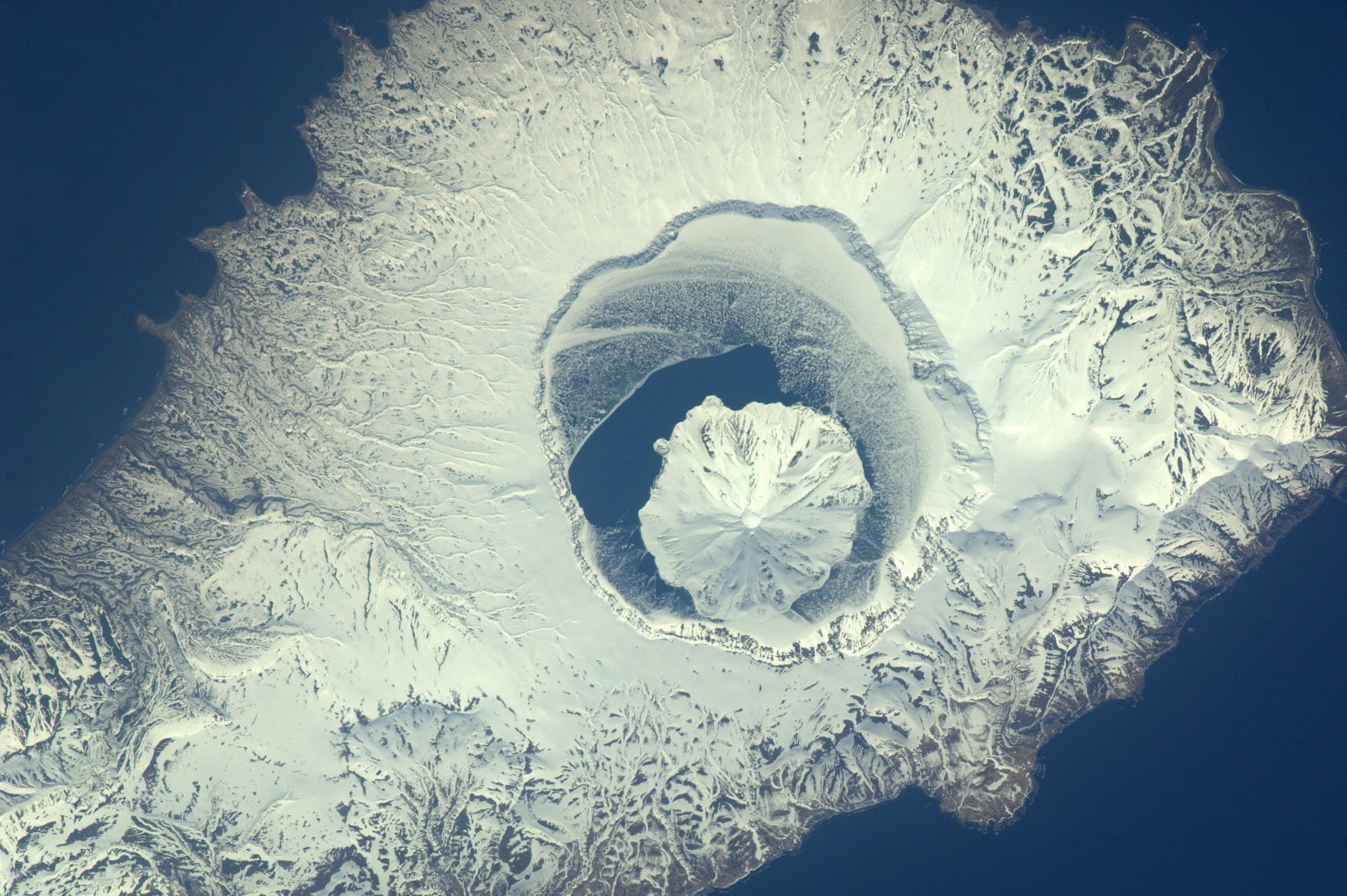 onekotan, volcano, europe, 720P, esa, island, space, russia, HD Wallpaper