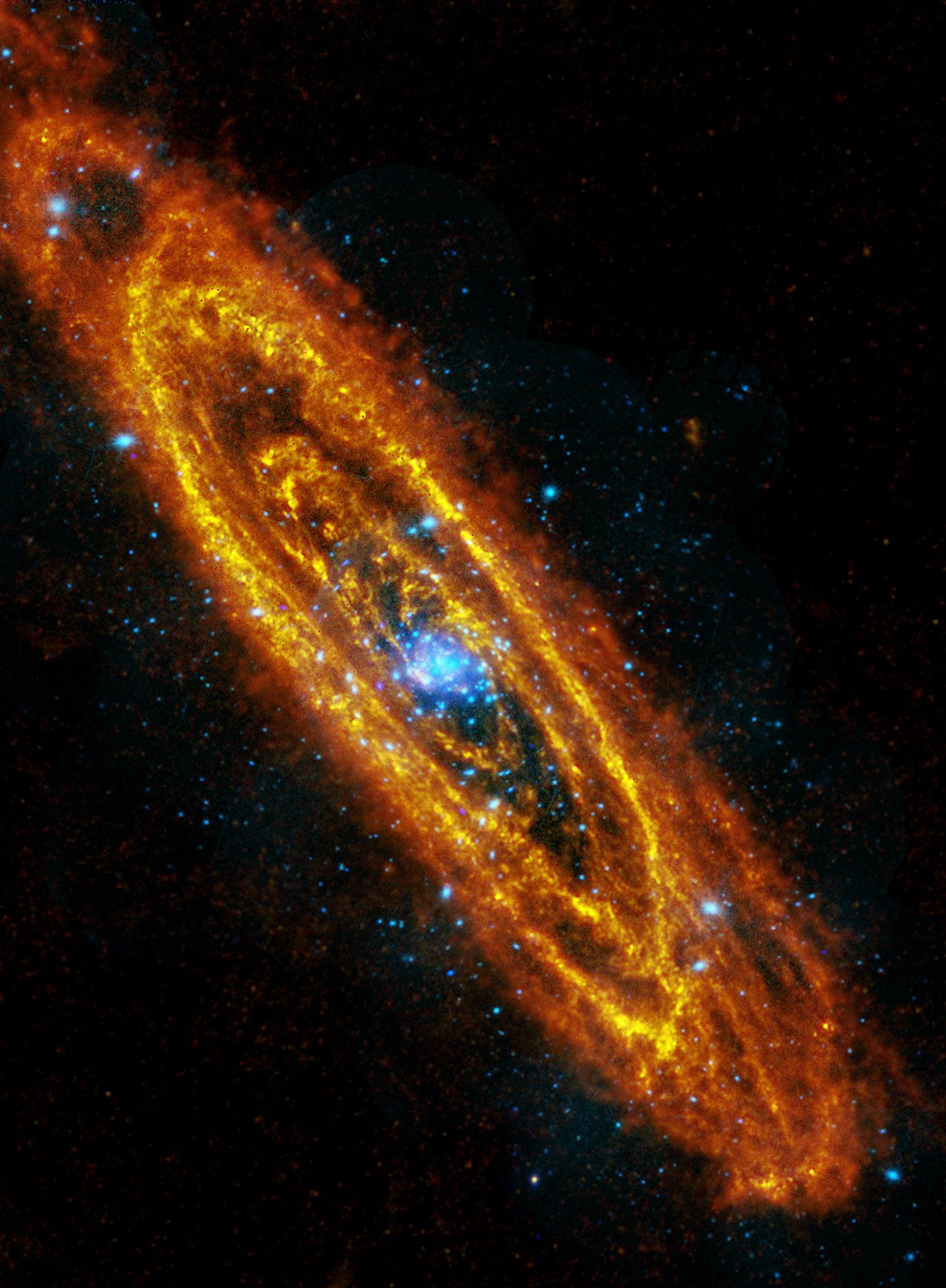 herschelaeus, 1080P, infrared, esa, space, europe, andromeda, image, galaxy, Phone HD Wallpaper