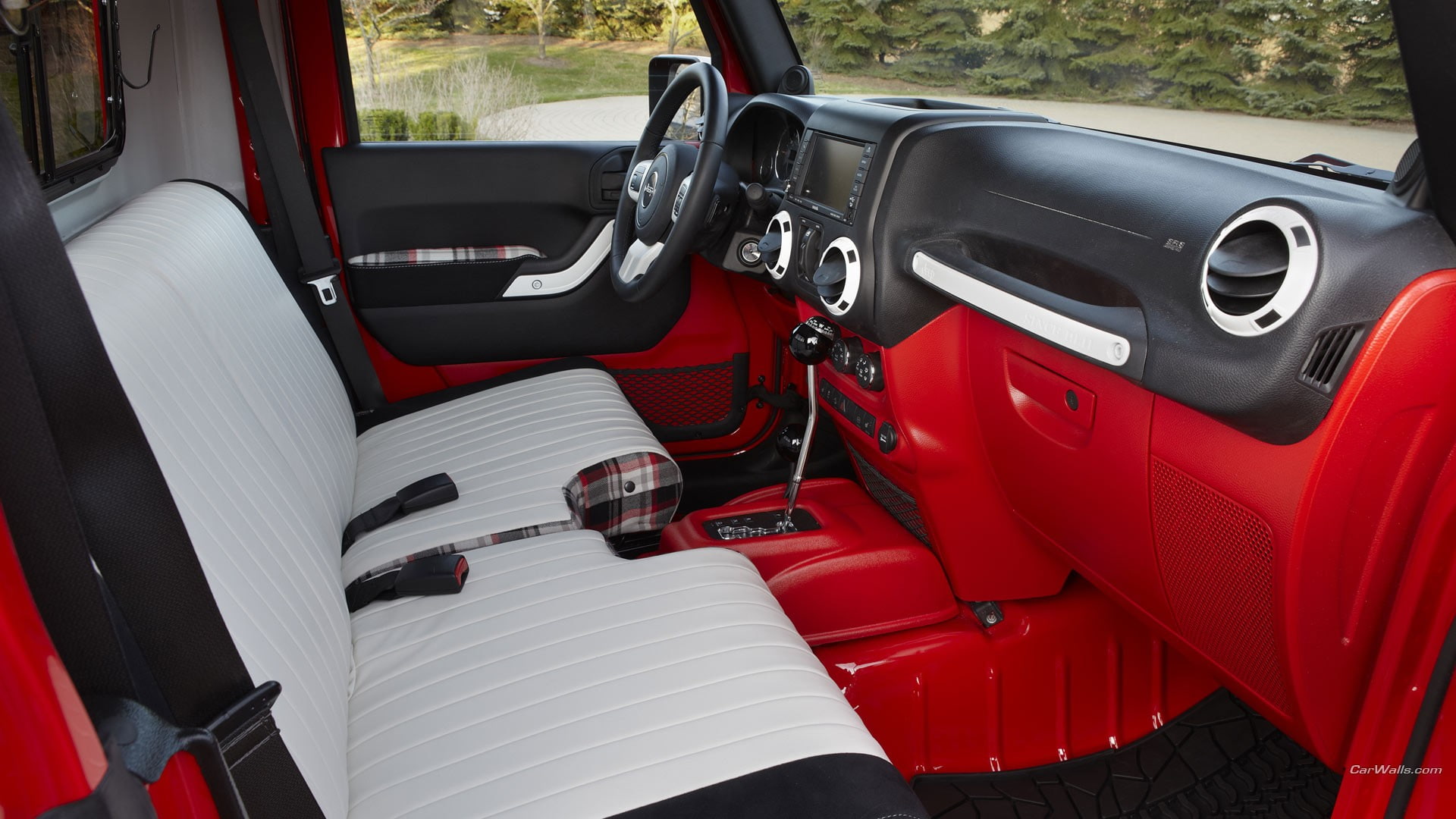 outdoors, car, concept cars, motor vehicle, transportation, 1080P, travel, vehicle interior, seat, car interior, Jeep J-12, vehicle seat, steering wheel, HD Wallpaper