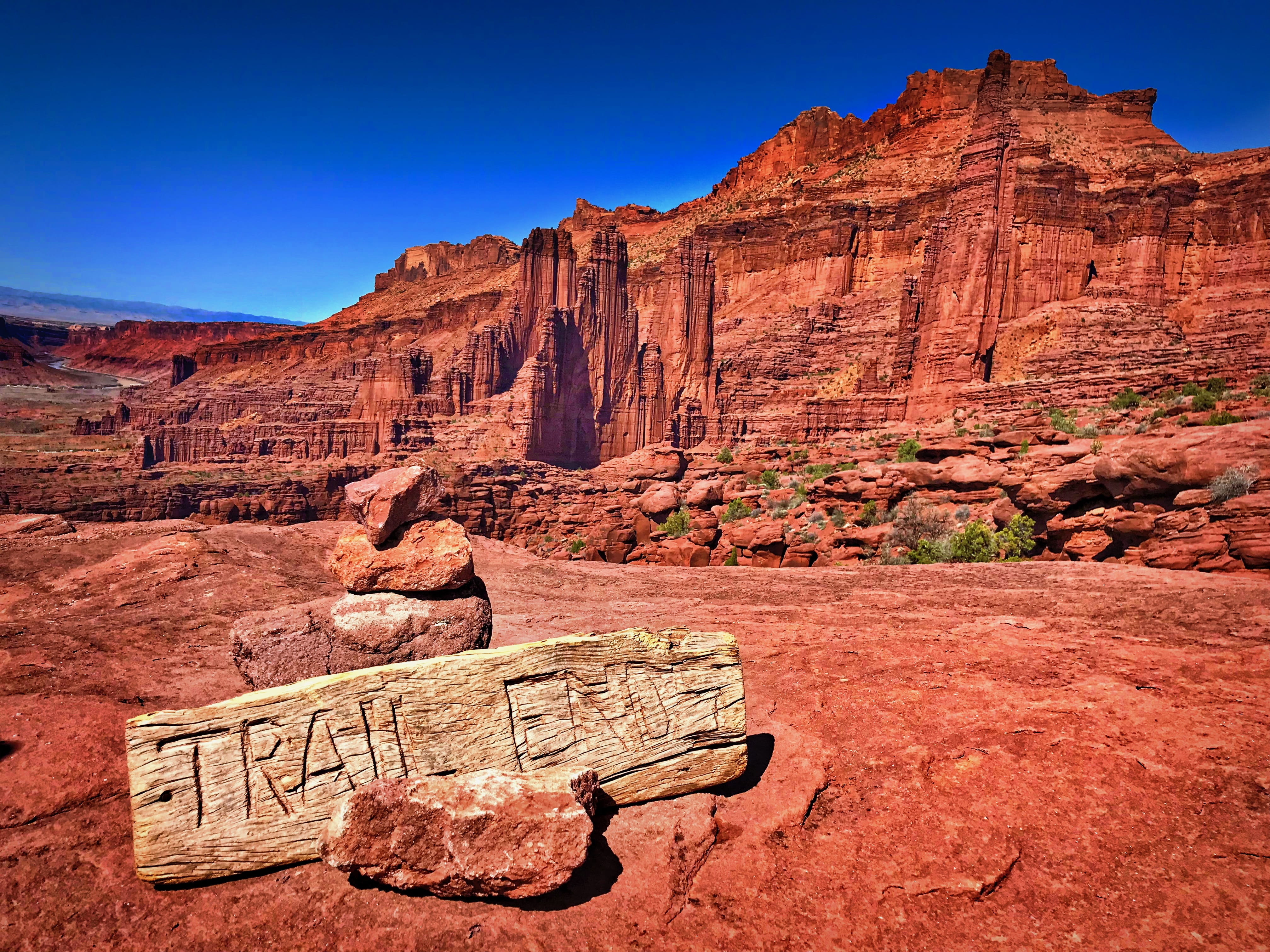sky, eroded, utah, journey, climate, rock - object, semi-arid, no people, fisher towers, trail, red rocks, nature, landscape, sandstone, non-urban scene, HD Wallpaper