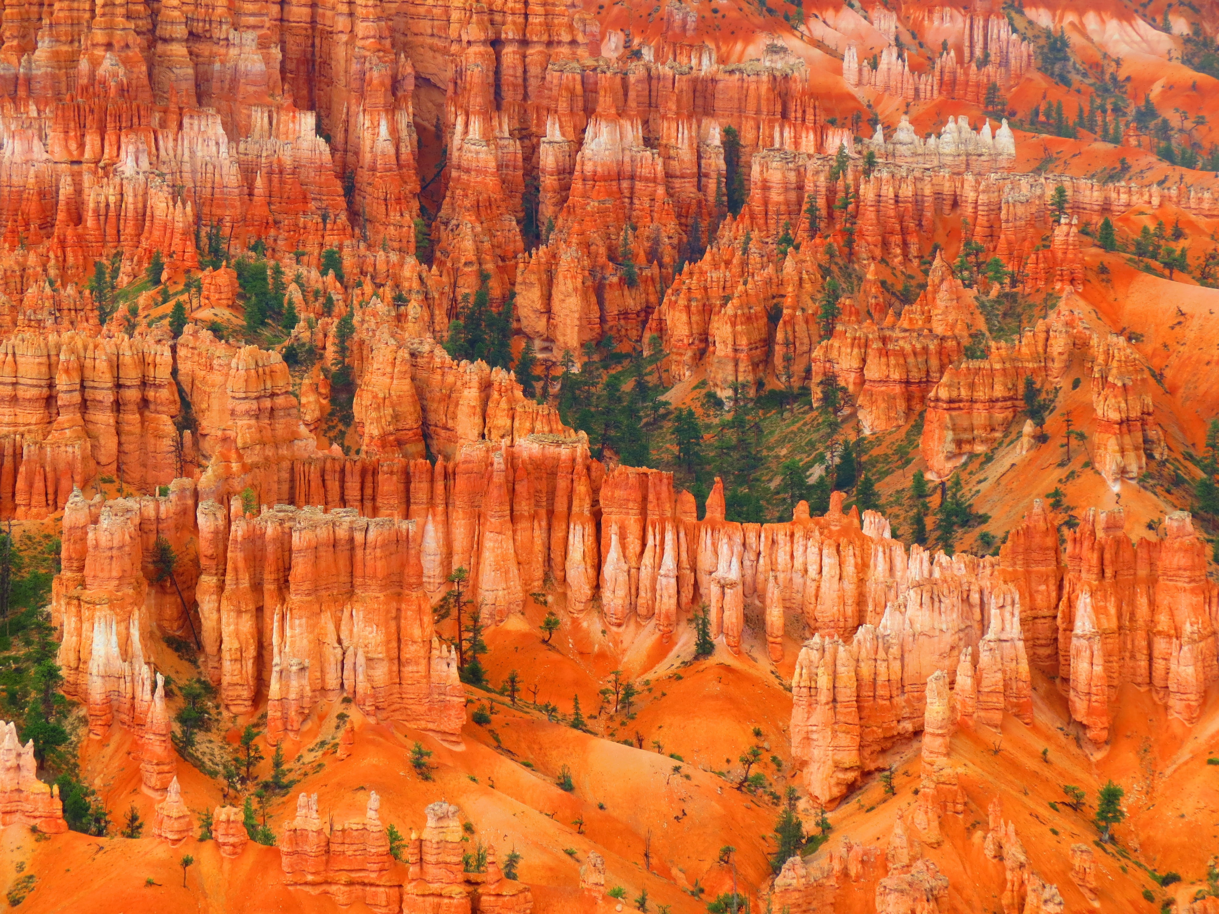 natural, travel, usa, tranquility, geology, solid, bryce canyon, tranquil scene, layered, nature, rock, orange color, physical geography, travel destinations, HD Wallpaper