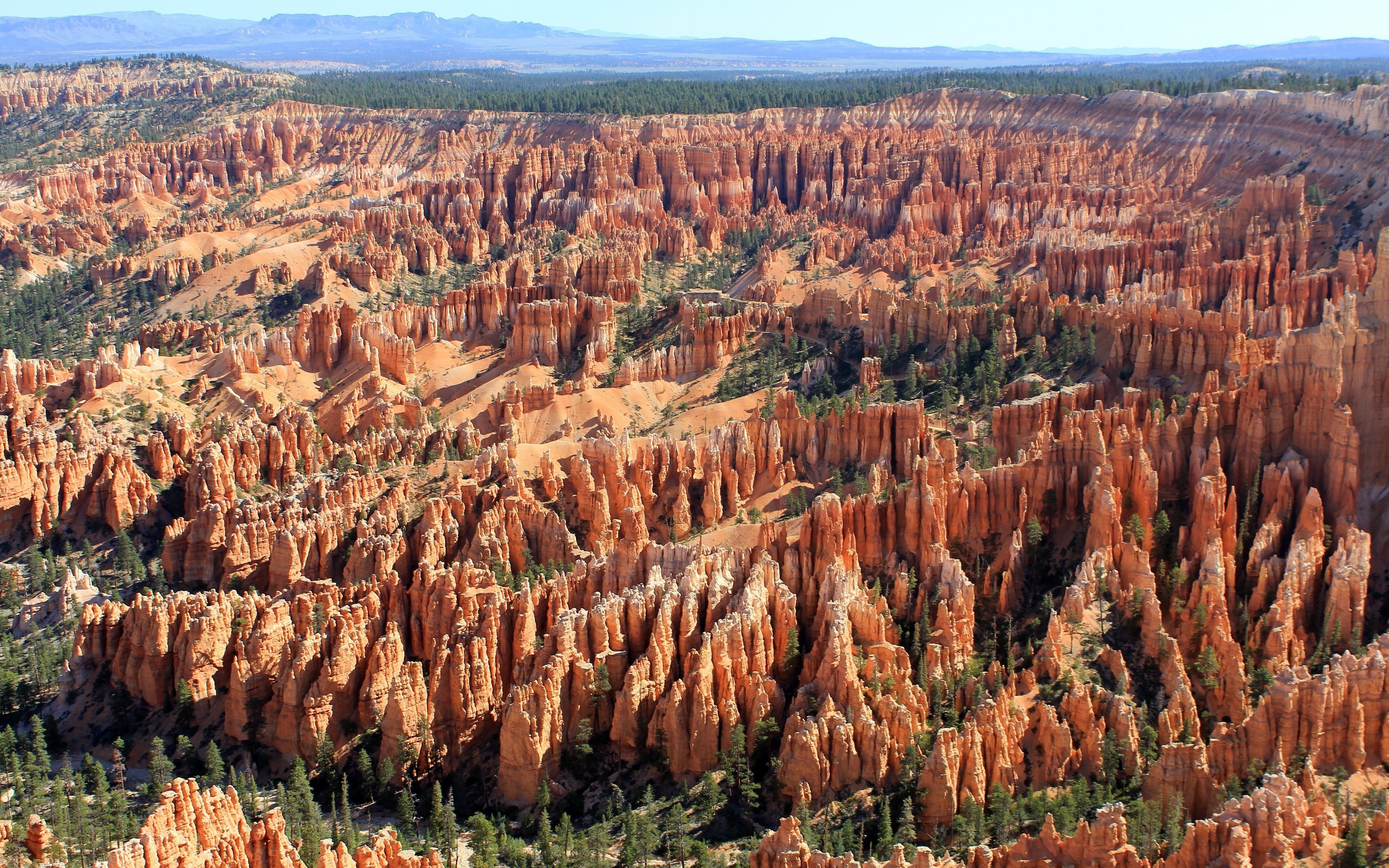 tranquil scene, geology, canyon bryce canyon national park rock formation utah landscape desert, physical geography, beauty in nature, outdoors, rock hoodoo, HD Wallpaper
