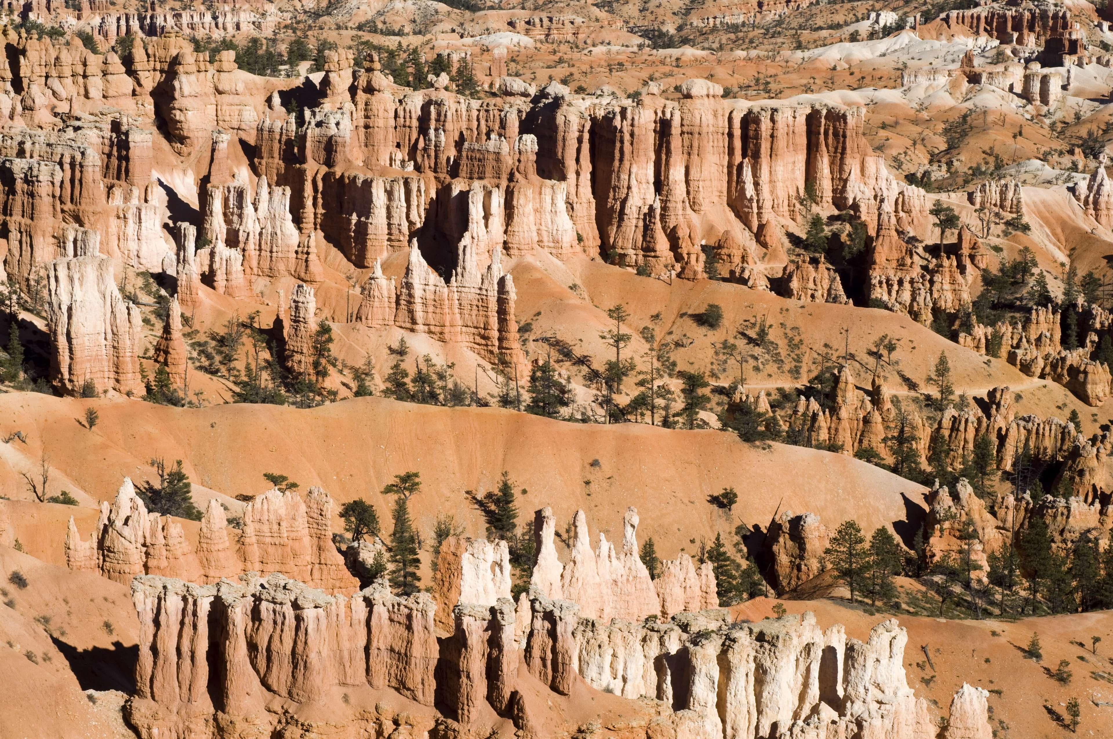 geology, solid, eroded, non-urban scene, outdoors, 4K, no people, landscape, physical geography, day, travel destinations, pattern, travel, rock hoodoo, HD Wallpaper