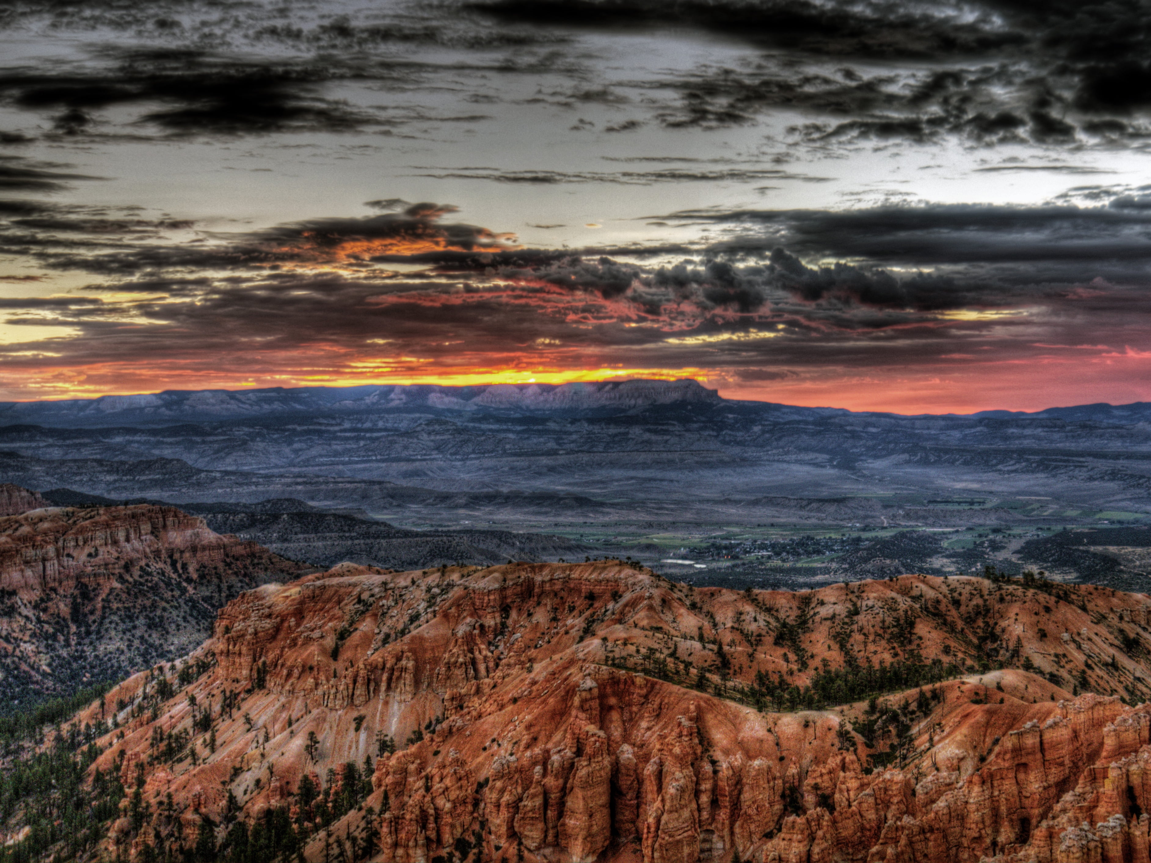Sunrise, mountain, cloudy, photo, landscape, sky, beauty In Nature, 2K, sunset, hills, utah, uSA, rock, cloud - Sky, scenics, Worship, nature, Bryce, outdoors, HD Wallpaper