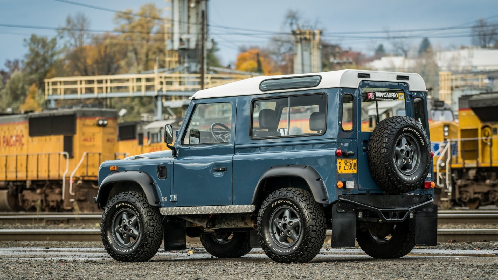 Land Rover Defender, Car, Off-Road, Blue Car, Old Car, 1080P, Land Rover, Land Rover Defender 90, HD Wallpaper