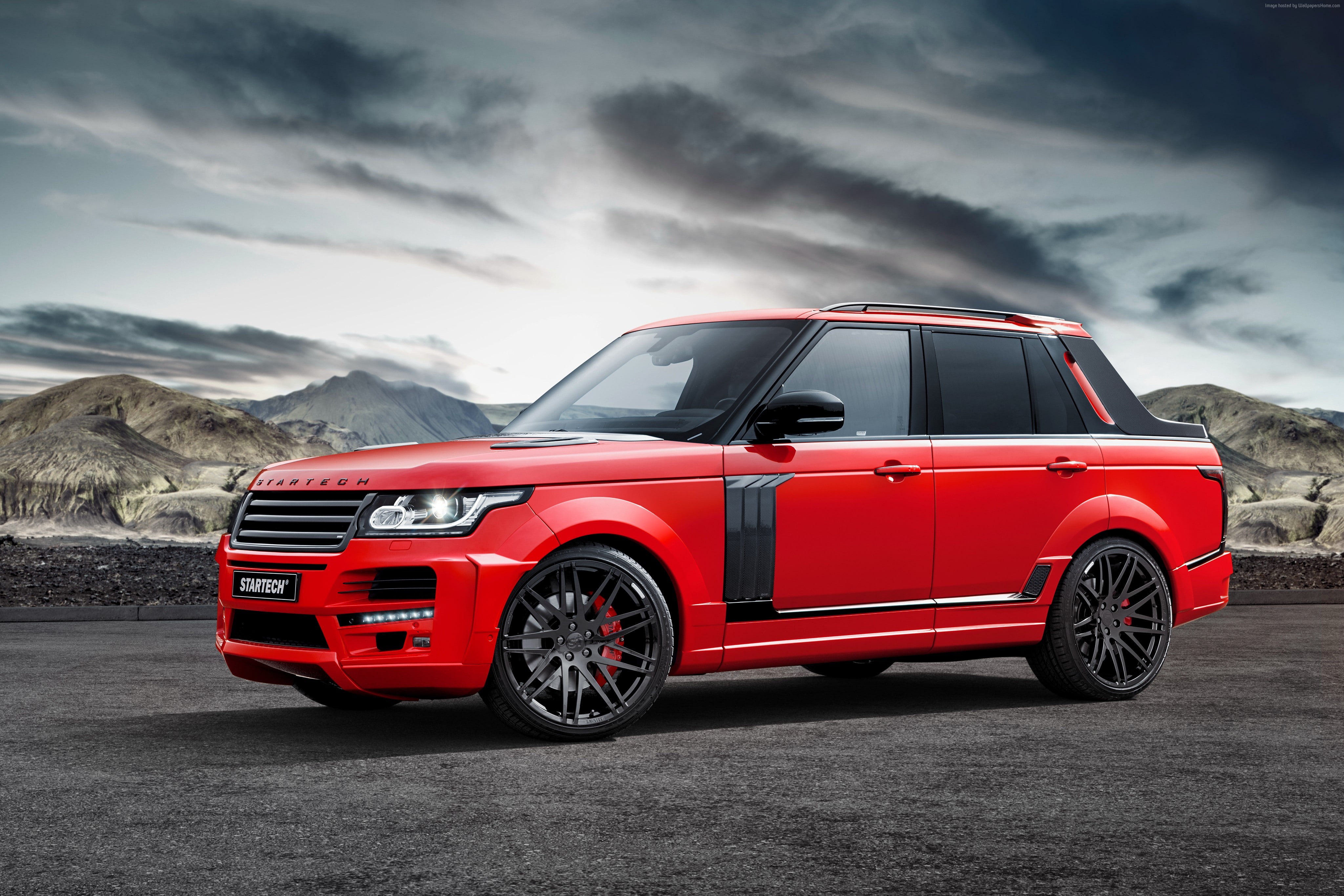 sky, road, luxury, Asian Auto Show 2015, red, cloud - sky, Startech Range Rover Pickup, wealth, travel, day, car, Auto Shanghai 2015, stationary, mode of transportation, HD Wallpaper