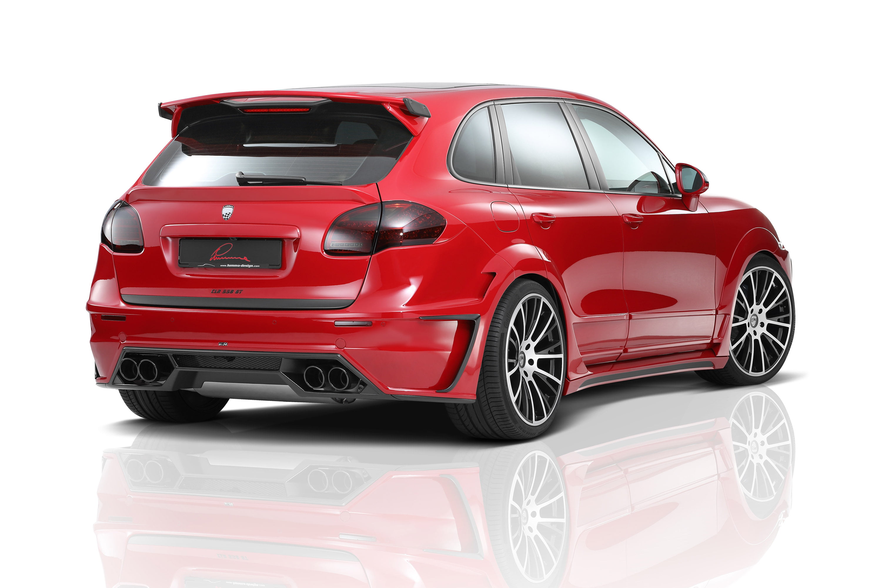 retail, porsche, motor vehicle, tuning, lumma, still life, white background, toy, wealth, choice, land vehicle, luxury, cayenne, red, reflection, 2K, indoors, HD Wallpaper