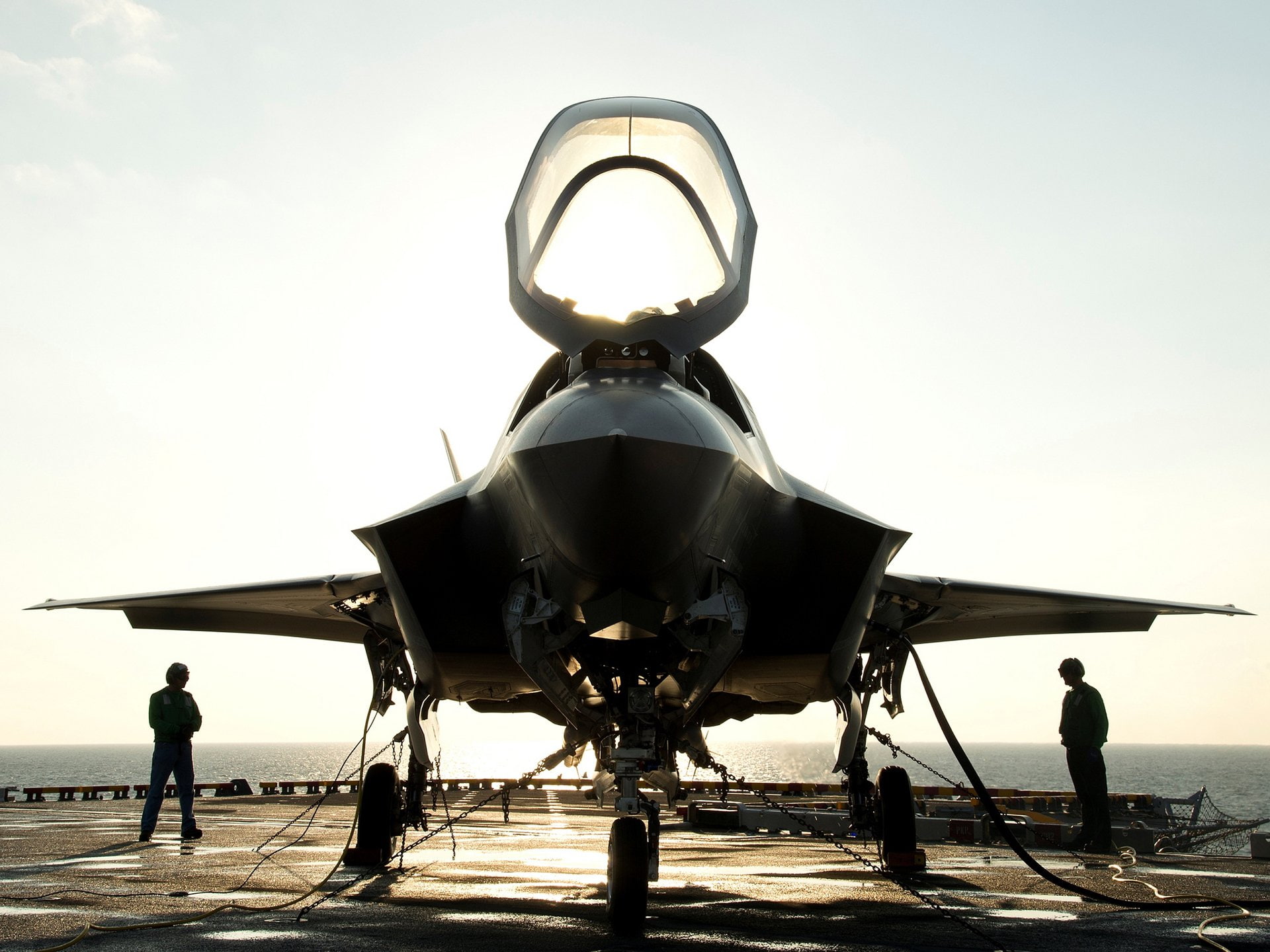 Jet Fighters, government, transportation, plane, airport, airplane, occupation, standing, Lockheed Martin F-35 Lightning II, full length, military, people, HD Wallpaper