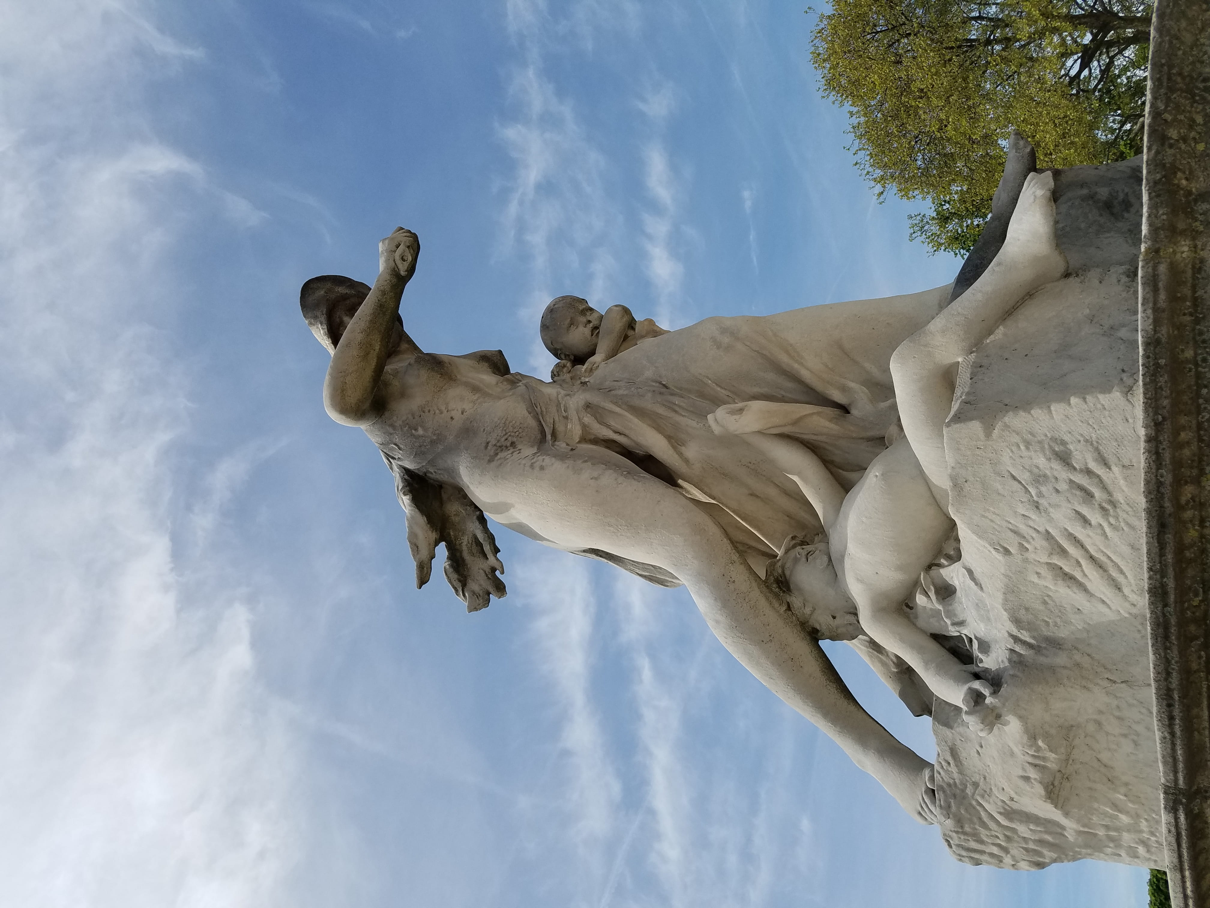 sculpture, plaque, monument, human representation, cloud - sky, column, vertebrate, torso, airplane, flare, representation, archaeology, pillar, figurine, HD Wallpaper