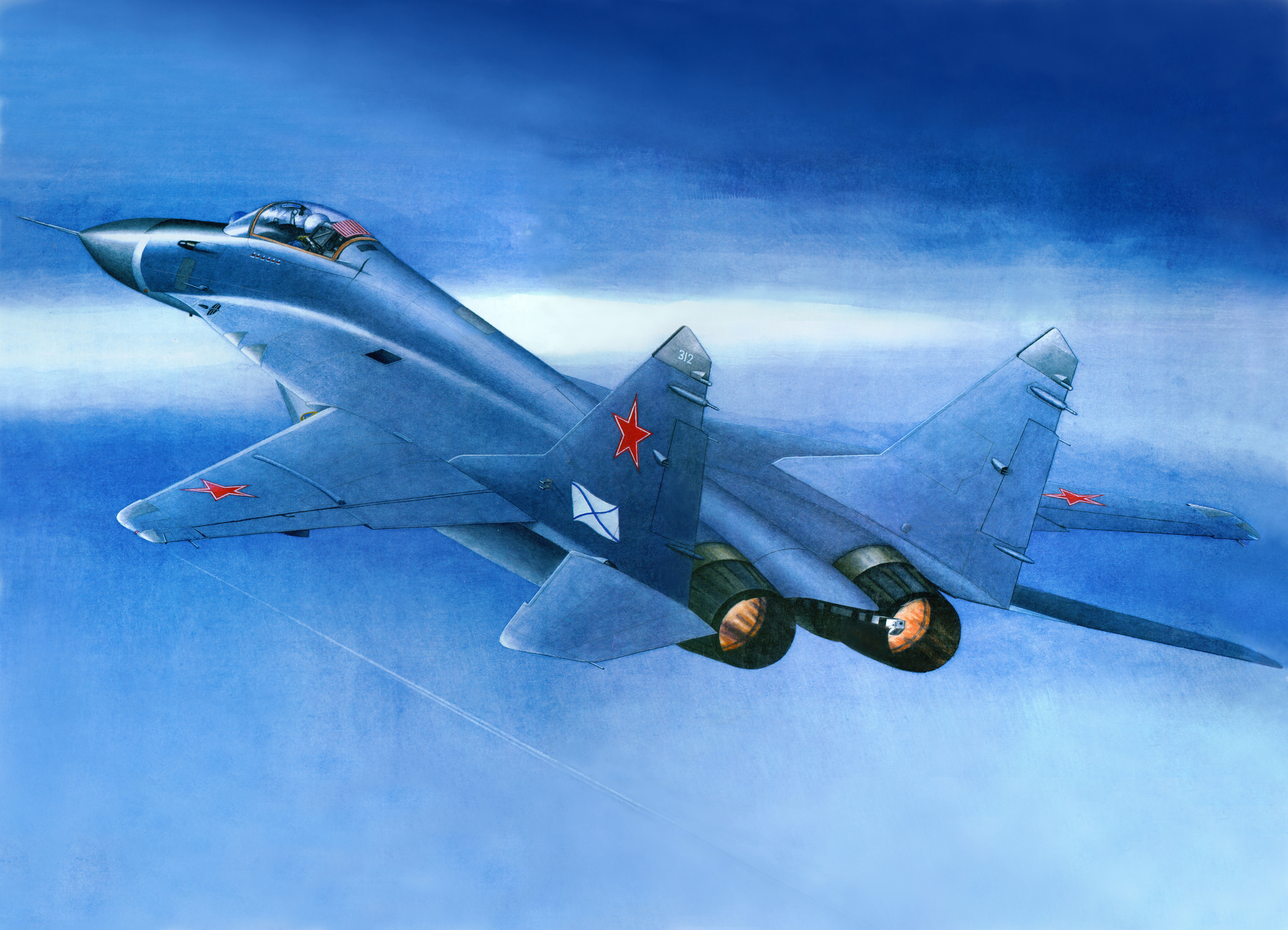 art, Russian, deck, the fourth generation, The MiG-29K, 8K, fighter, the plane, aviation, HD Wallpaper