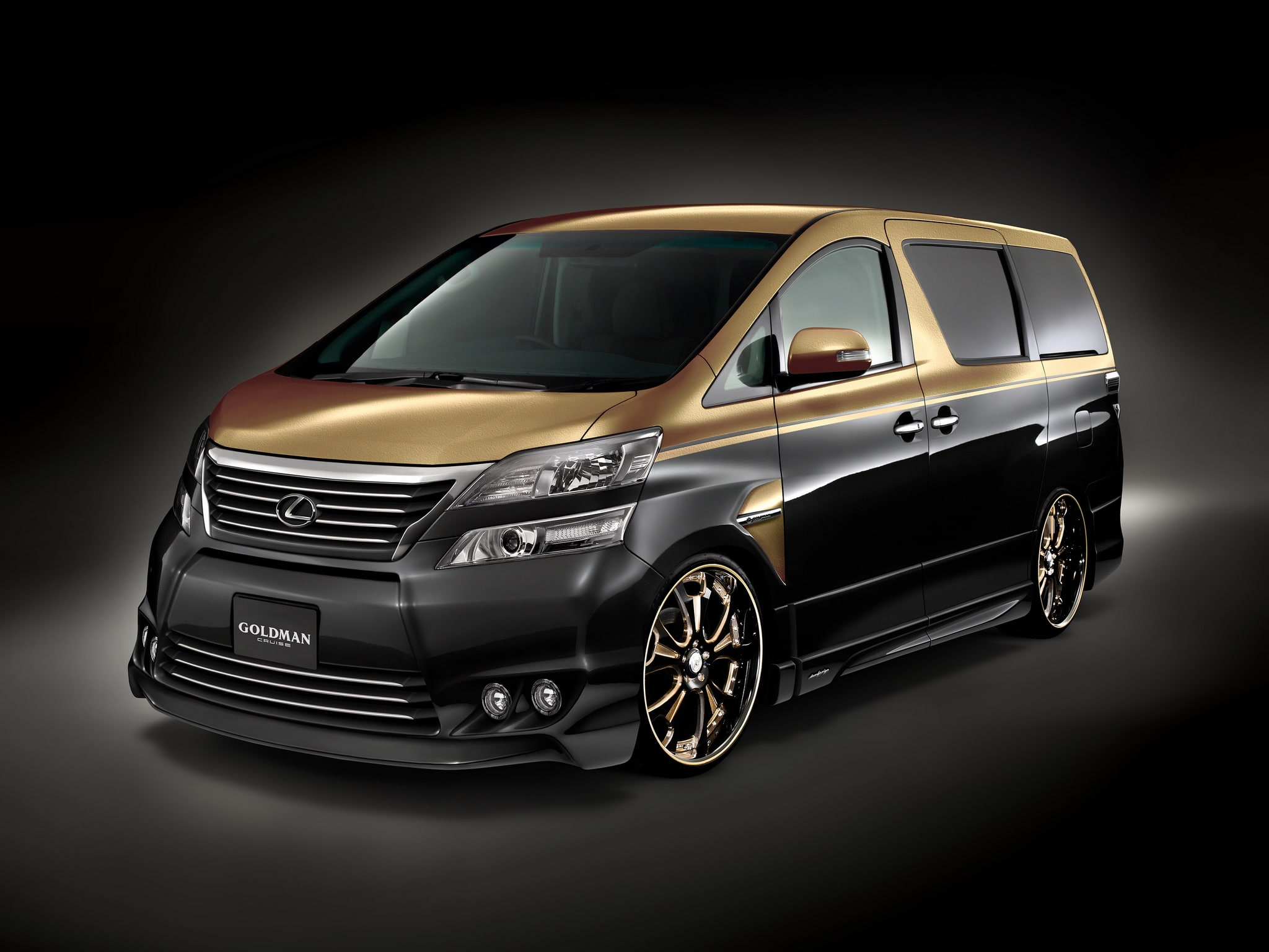 cruise, damd, tuning, 1080P, toyota, van, goldman, 2008, vellfire, ggh20w, HD Wallpaper