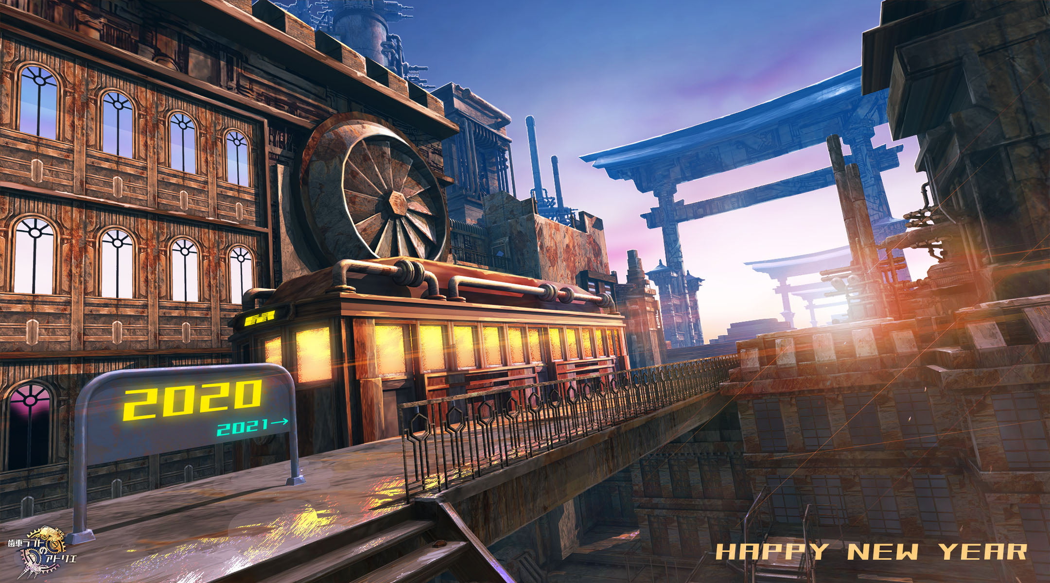 New Year 2020, 1080P, Steampunk, Original, Anime, HD Wallpaper