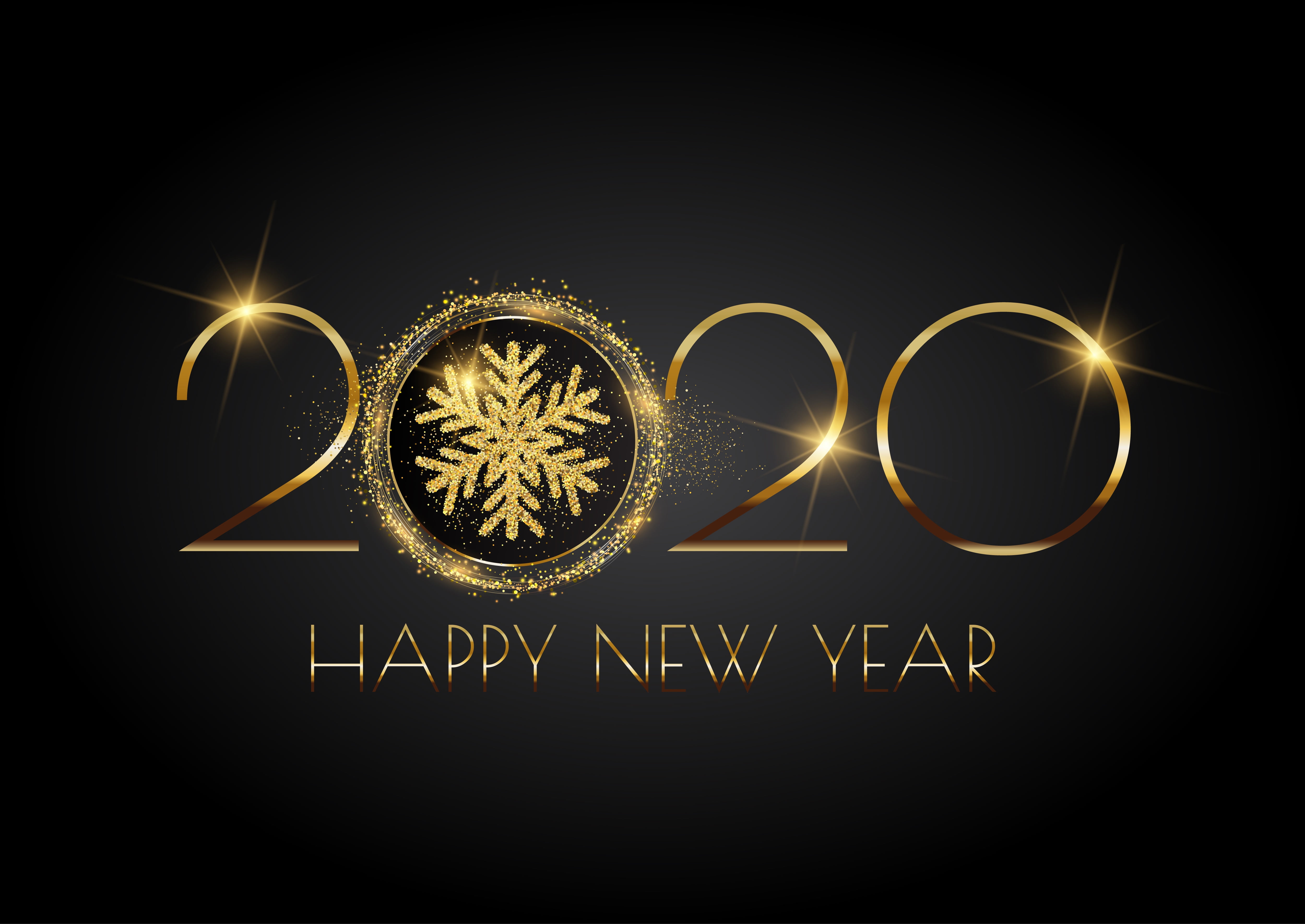 4K, Happy New Year, New Year 2020, Holiday, New Year, HD Wallpaper