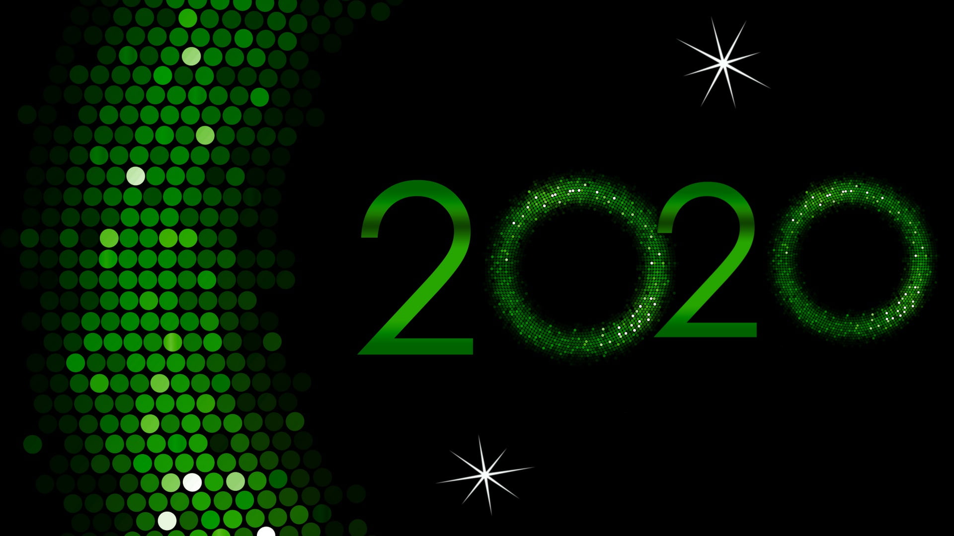 Holiday, New Year 2020, Green, New Year, 1080P, HD Wallpaper
