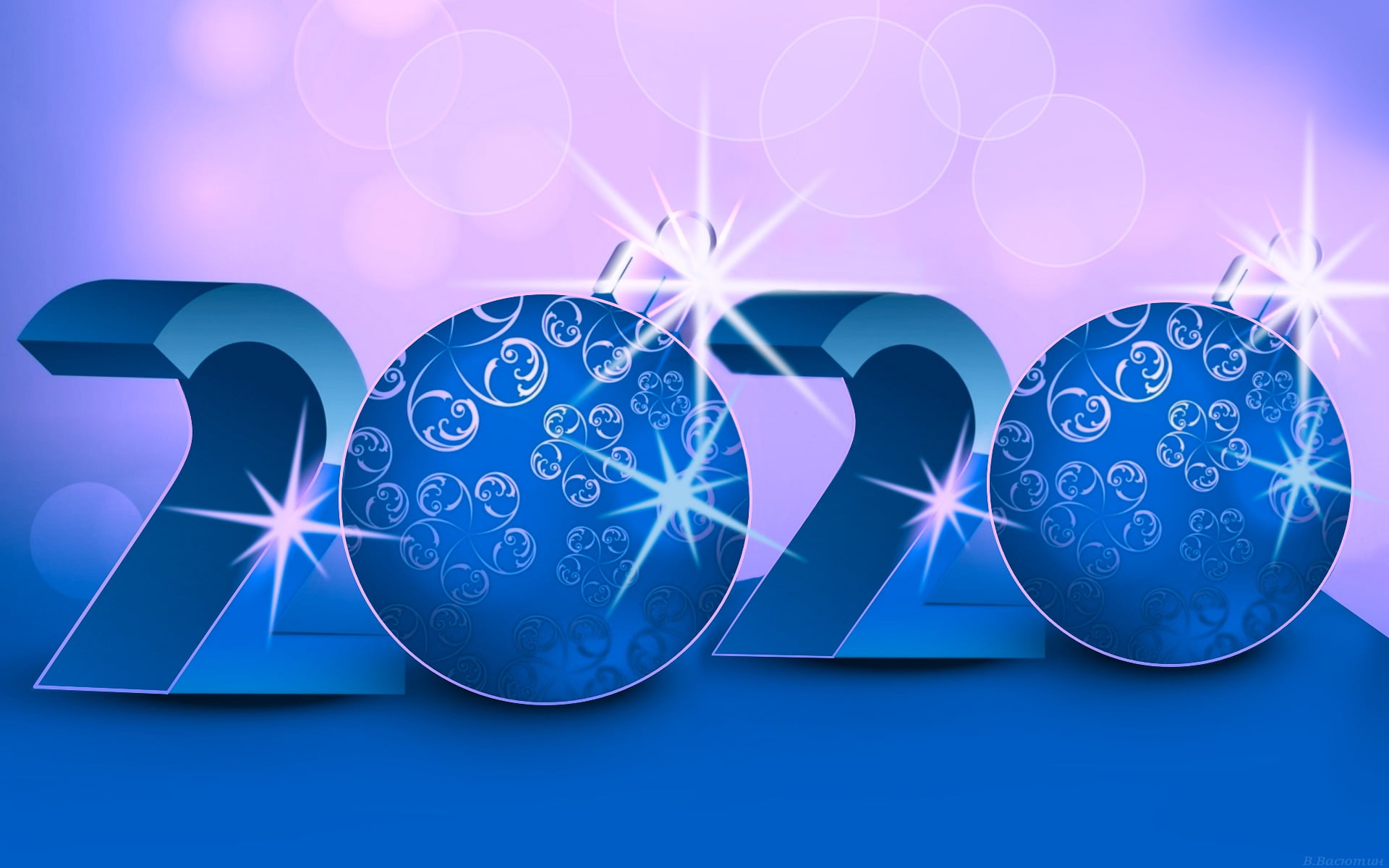 1080P, Bauble, Holiday, New Year, New Year 2020, HD Wallpaper
