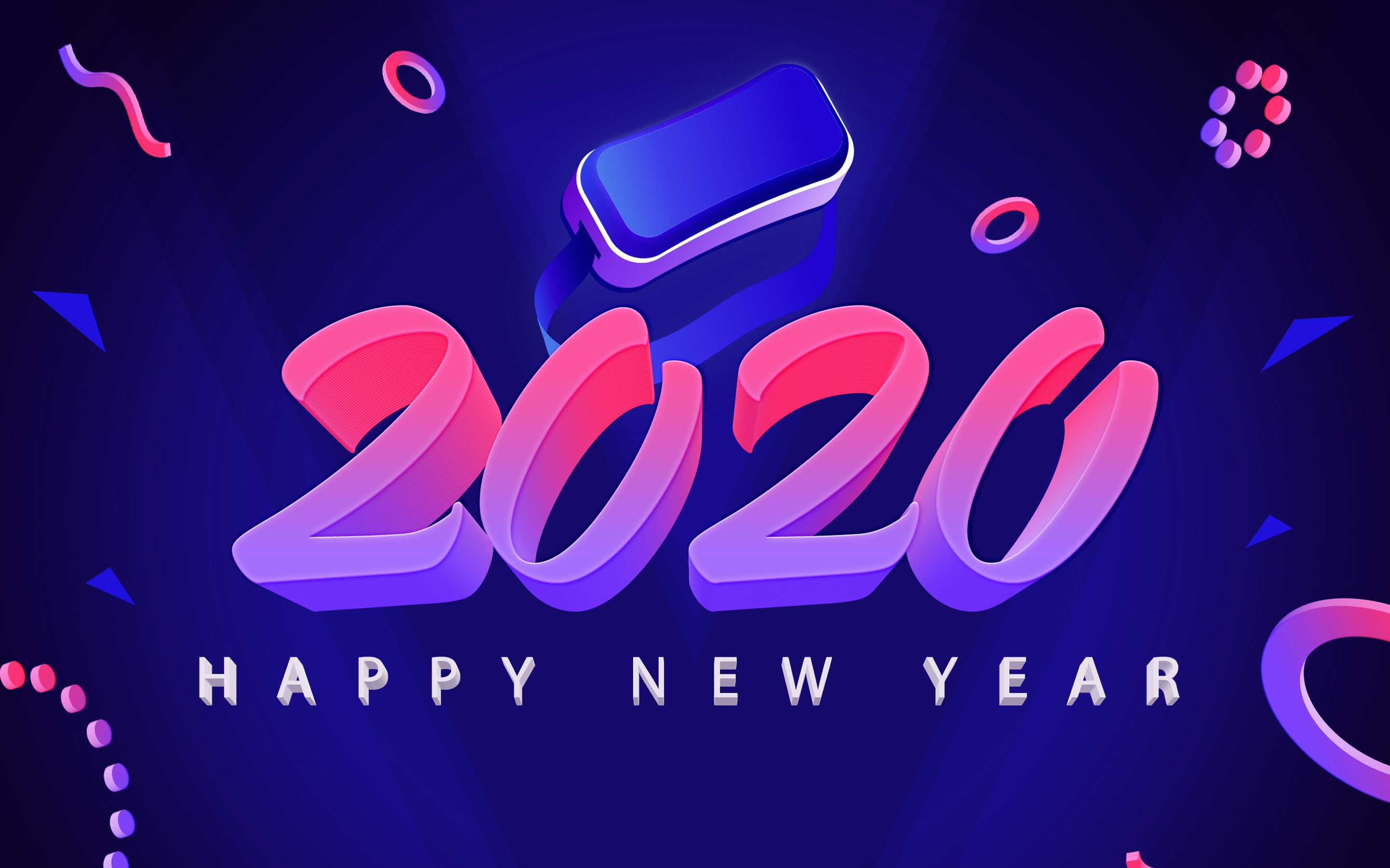 New Year 2020, Holiday, Happy New Year, 2K, New Year, HD Wallpaper