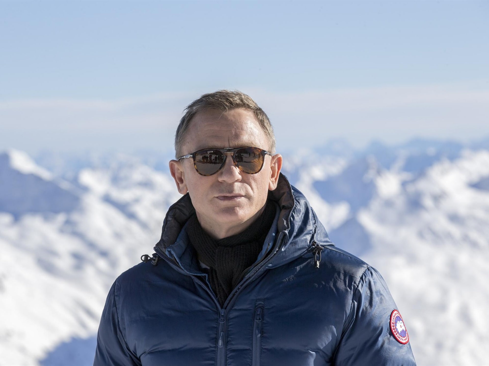 day, outdoors, movies, winter, bond, mountain range, snow, sky, one person, warm clothing, 1080P, sunlight, james, portrait, spectre, cold temperature, HD Wallpaper