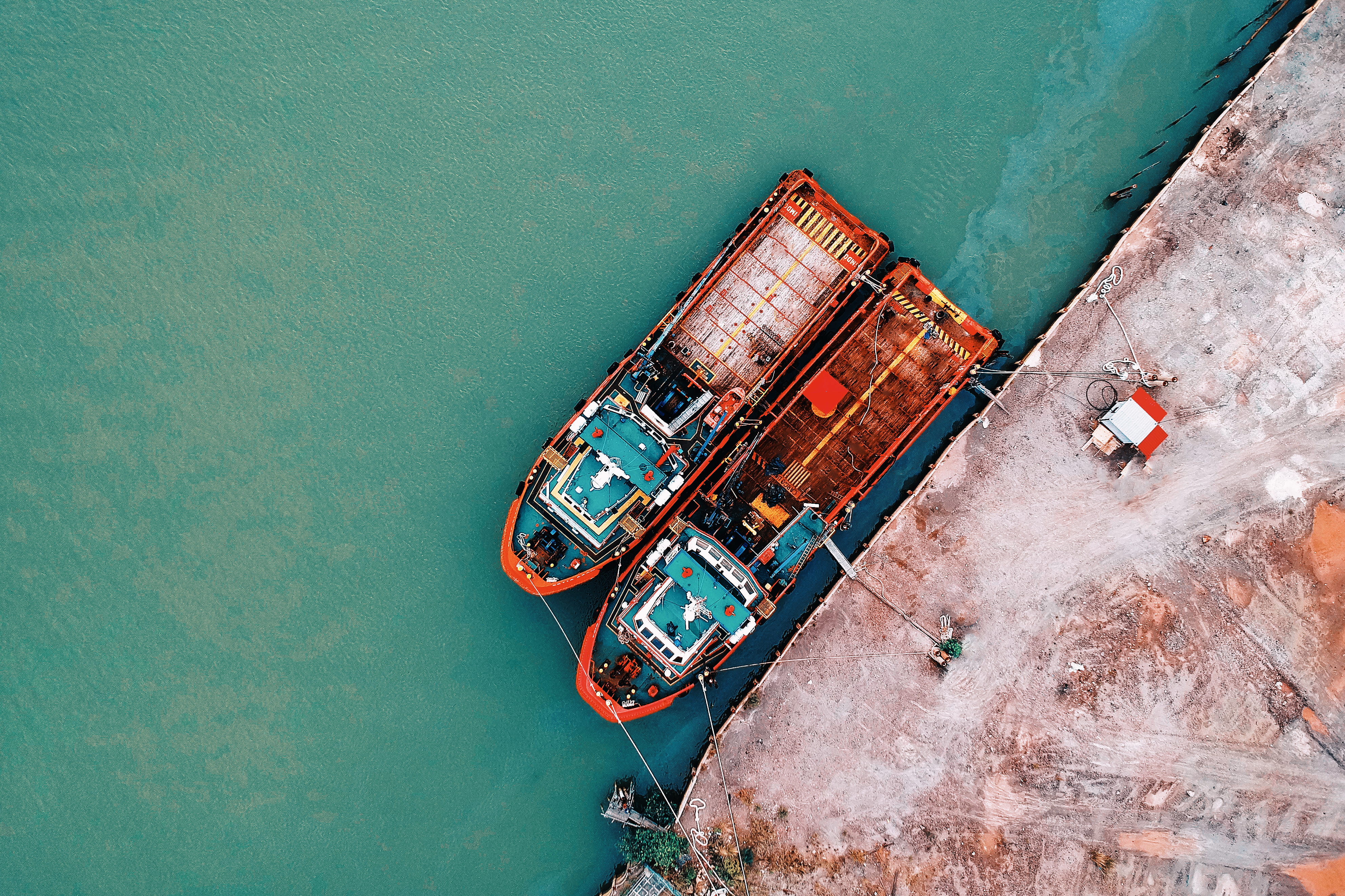 rusty, nature, container ship, rust, no people, nautical vessel, sea, near, transportation, two, iron, industry, shipping, mode of transportation, turquoise colored, HD Wallpaper