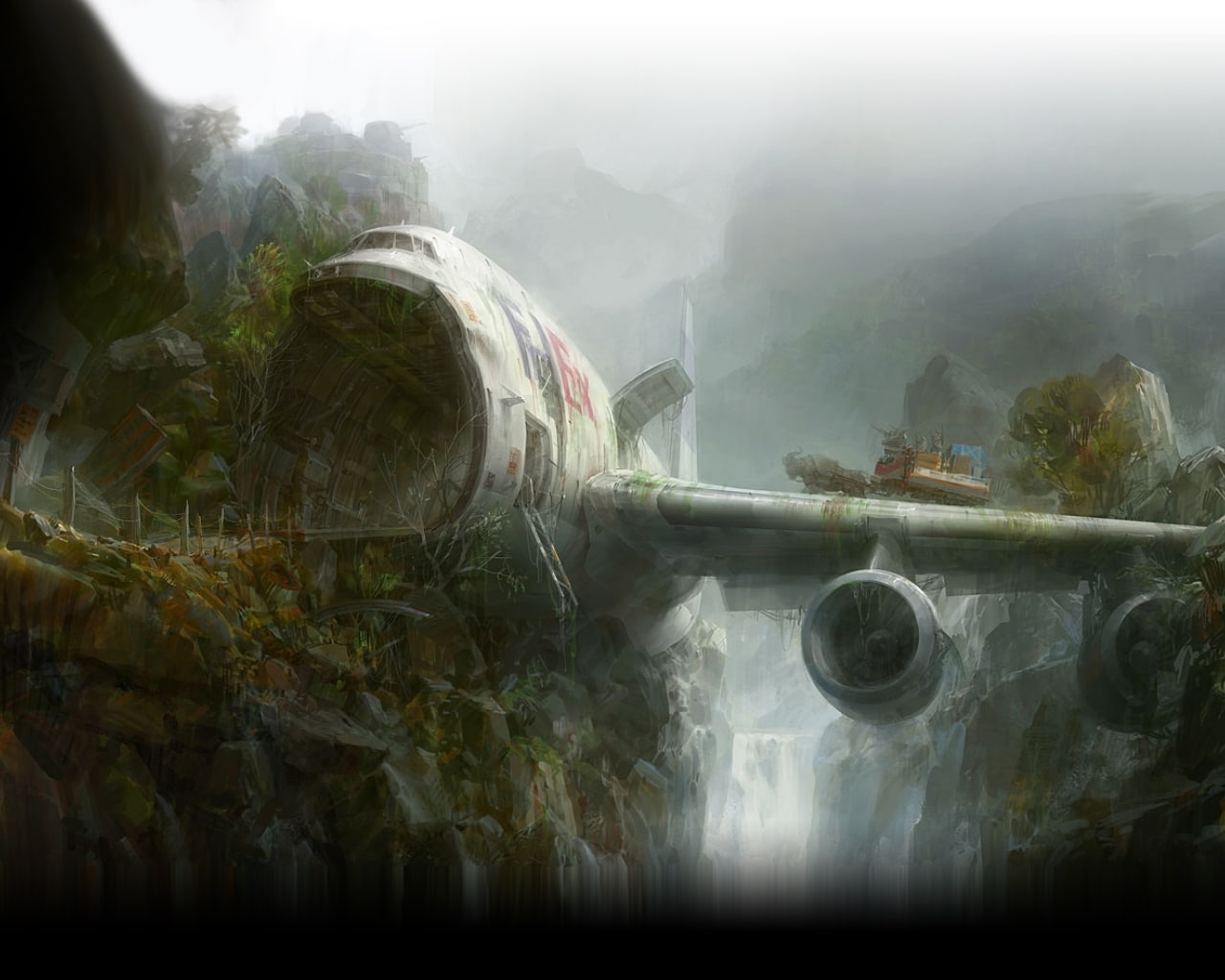 bridges, bridge, apocalypse, 720P, paintings, hd, plants, rivers, plane, trailer, x, crash, architecture, art, HD Wallpaper