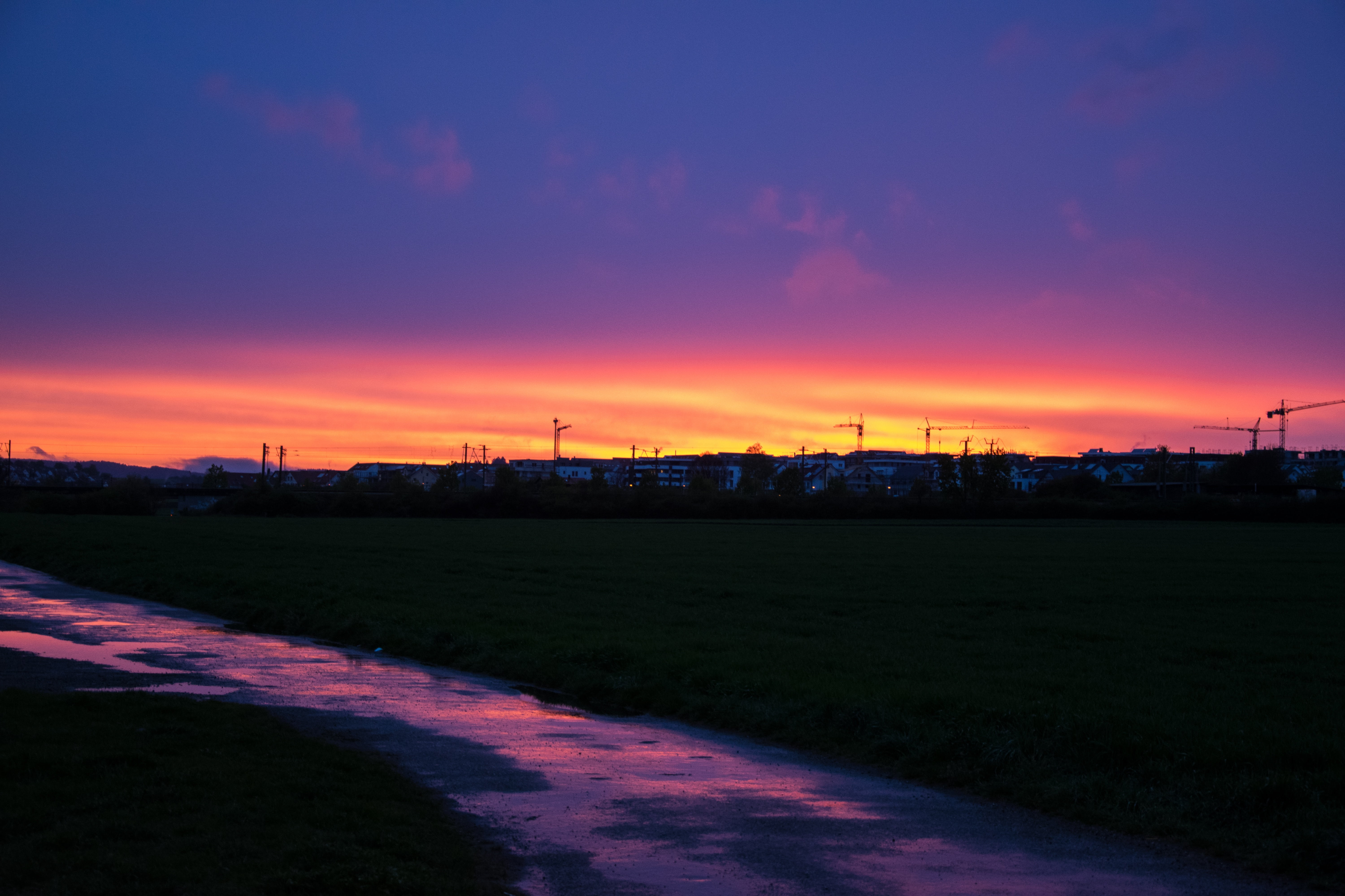 sunlight, dusk, fuel and Power Generation, equipment, hour, golden, 5K, sunrise - Dawn, sun, city, sunset, wind, scenics - nature, street, recycling, transportation, HD Wallpaper