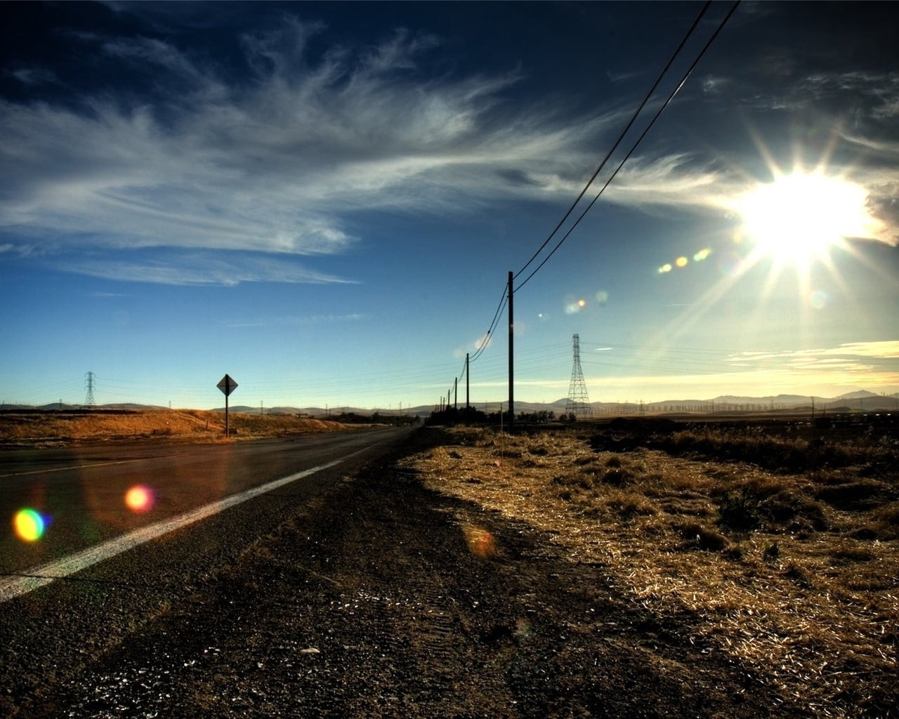 telephone line, fuel and Power Generation, power, highway, generator, industry, cloud - Sky, technology, equipment, power Line, diminishing perspective, HD Wallpaper