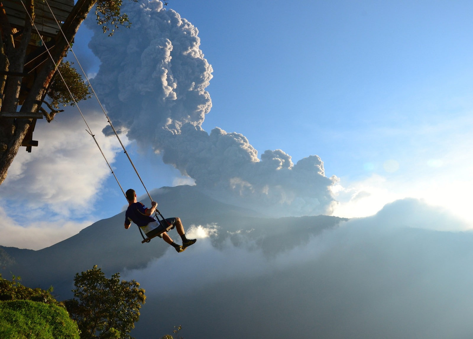 outdoors, mountain range, cloud - sky, sport, adventure, day, mountain, warning sign, skill, courage, beauty in nature, sign, 720P, scenics - nature, volcano, HD Wallpaper