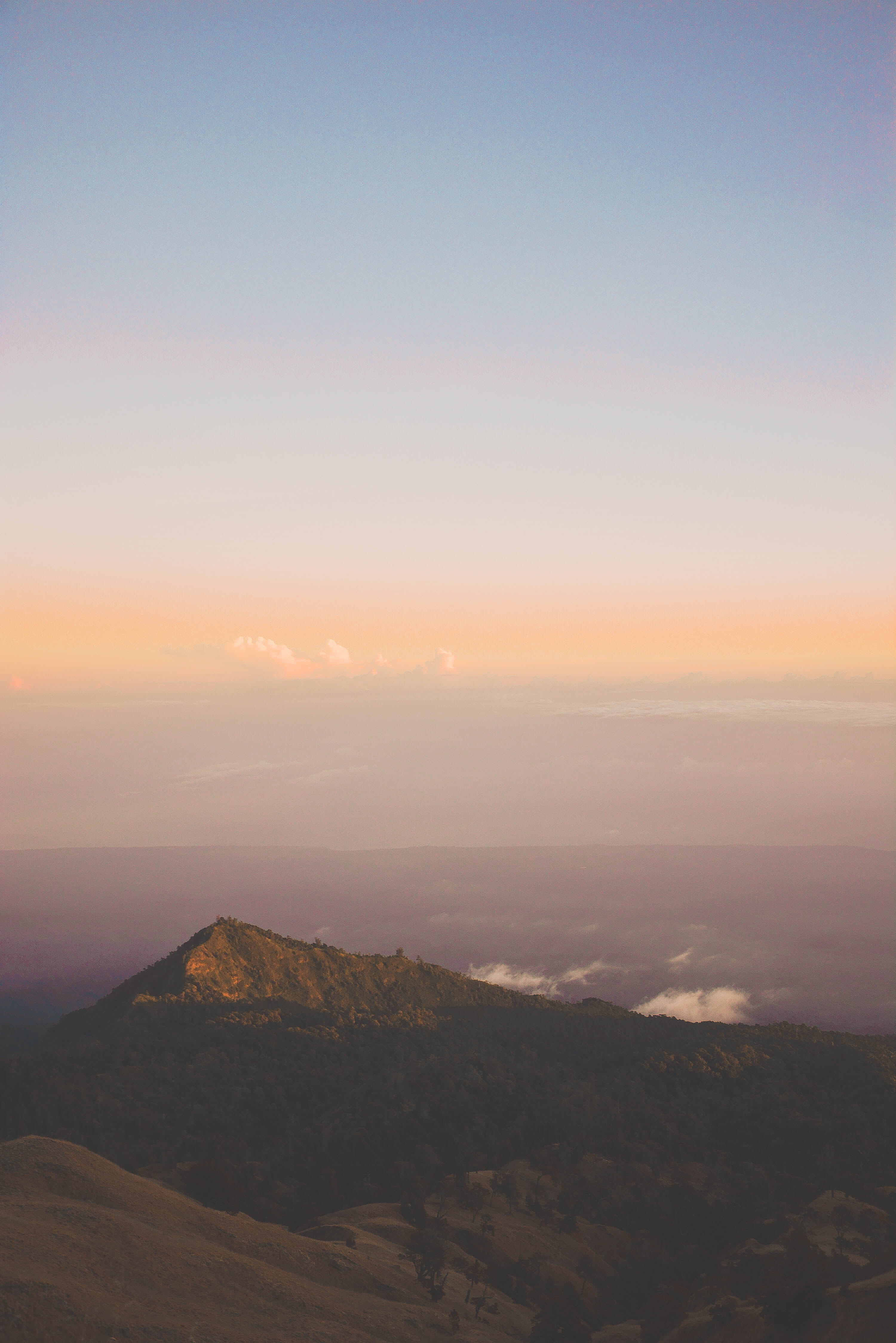 clear sky, rinjani, no people, clouds, aerial view, mountain, green, wilderness, scenics - nature, indonesia, sun, landscape, copy space, mount rinjani, Phone HD Wallpaper
