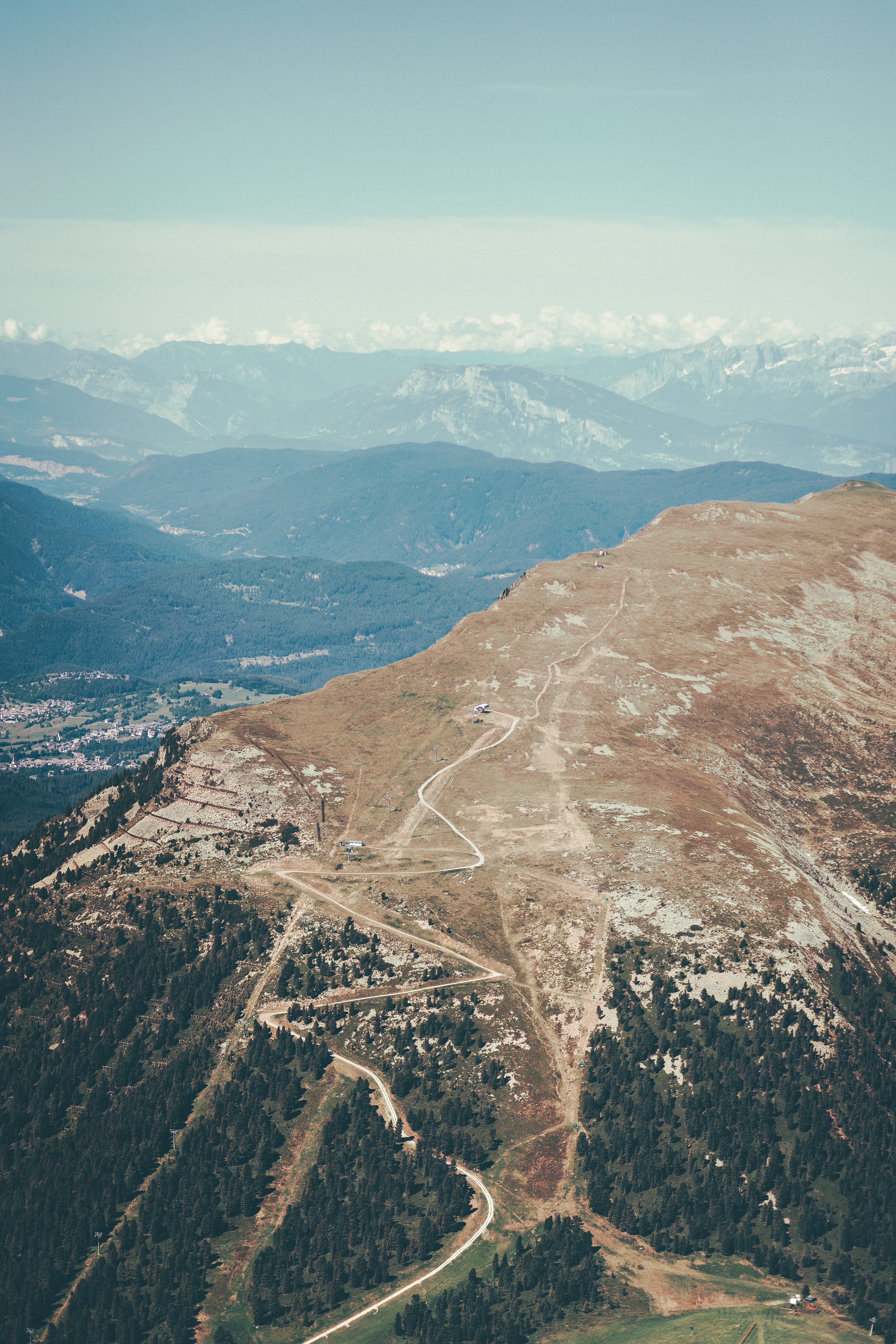 forest, 5K, landscape, view, sky, tourism, european Alps, blue, italy, green Color, horizon, road, meadow, pathway, nature, mountain Peak, snow, travel, Phone HD Wallpaper