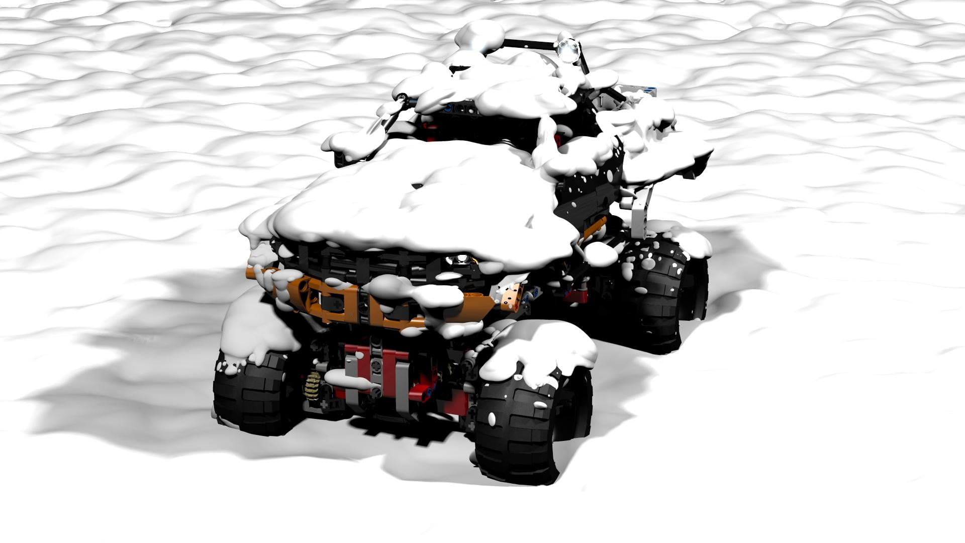 3d and abstract, xmas, rock, snow, christmas, 1080P, 9398, crawler, technic, lego, HD Wallpaper