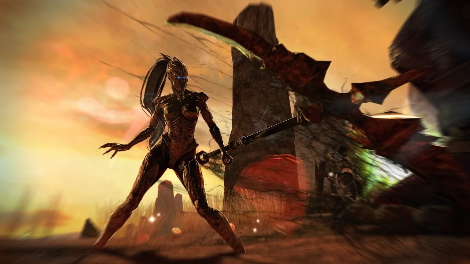 dark, 720P, elf, mabinogi, nexon, mmo, online, vindictus, rpg, transformation, warrior, adventure, fighting, games, heroes, world, evie, action, scythe, HD Wallpaper